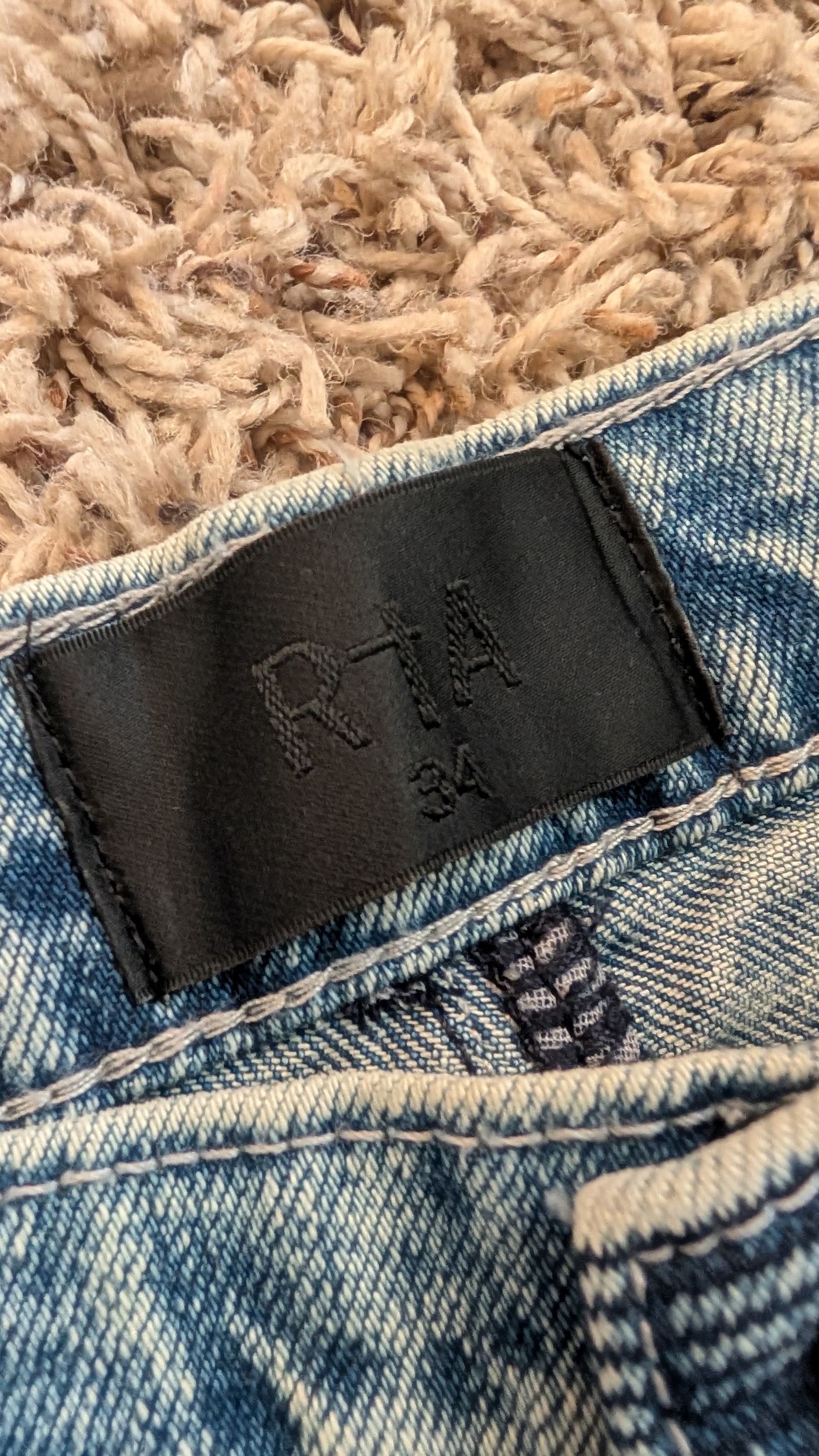 Rta RtA Mens Denis Faded Wash Flared Jeans Blue $245 Size 34🔥🔥 Size US 34 / EU 50 - 4 Thumbnail