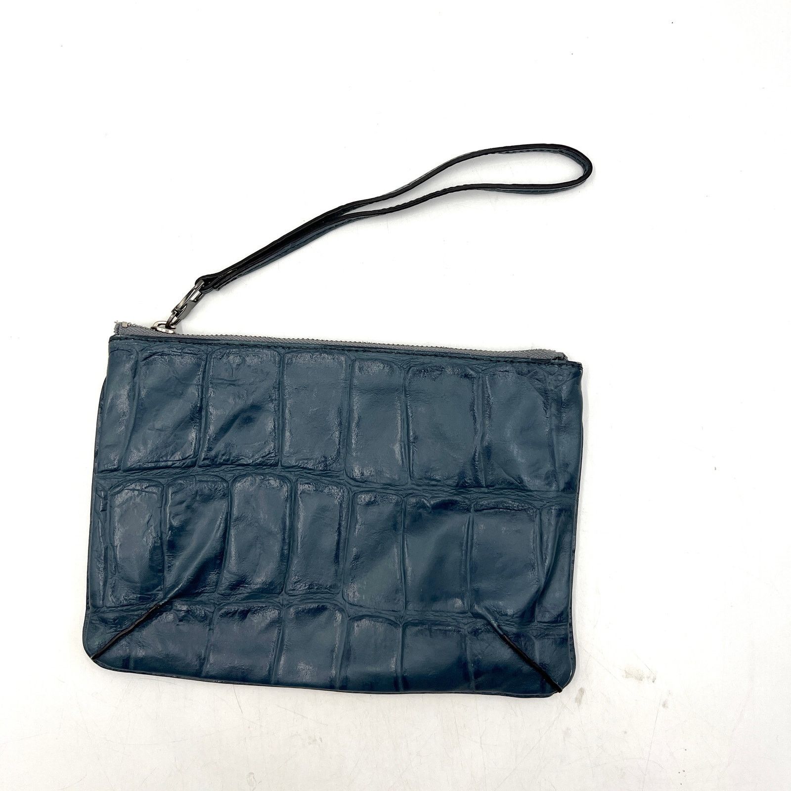 Other Kooba Croco Leather Wristlet Pouch Blue Size ONE SIZE - 1 Thumbnail