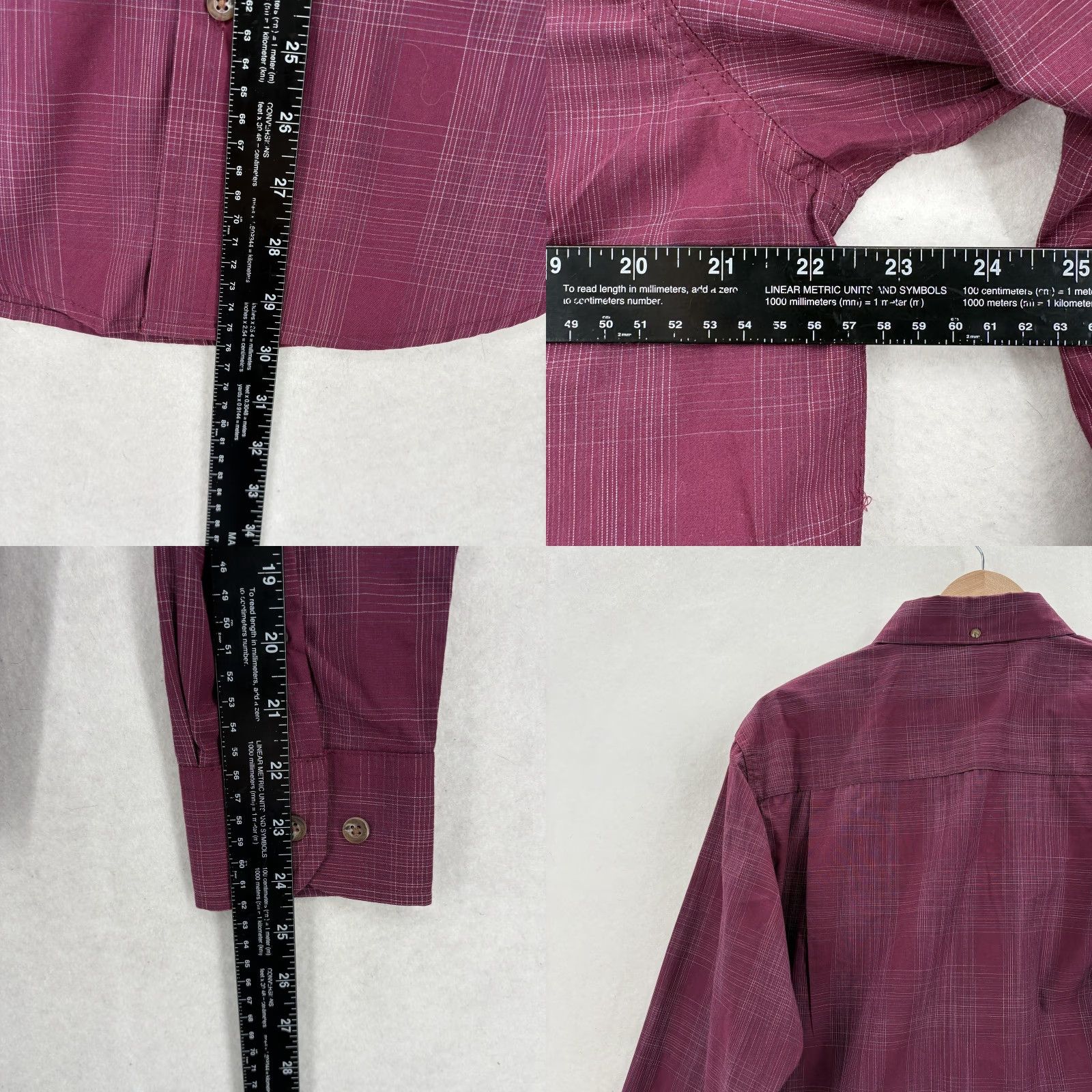 Haggar Haggar Shirt Mens Medium Red Plaid Long Sleeve Button-Up Casual NWT Easy Care Wrinkle Resistant Pockets Cotton Polyester Button-Down - Mens Size US M / EU 48-50 / 2 - 8 Thumbnail