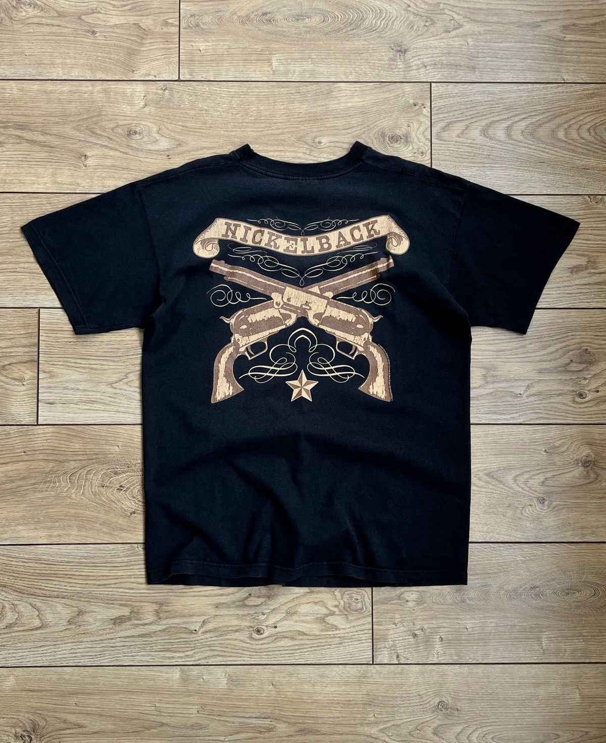 Band Tees RARE Vintage Nickelback T-Shirt Wild West Style Anvil Tour Size US L / EU 52-54 / 3 - 1 Thumbnail