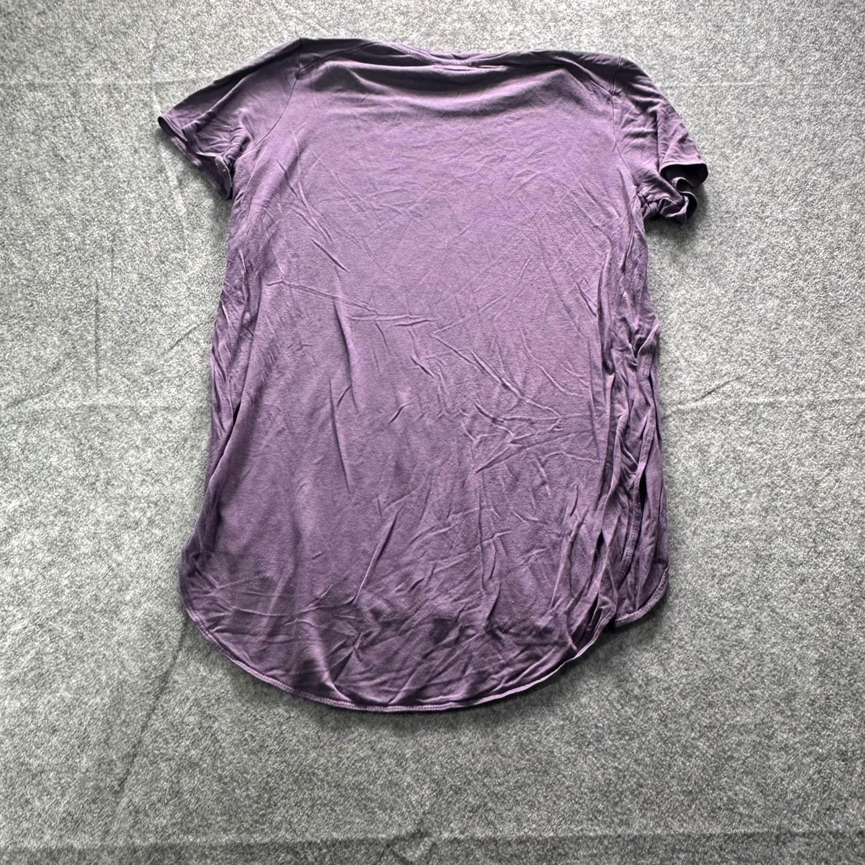 Vintage Wilfred Shirt Womens XS Purple Crewneck Short Sleeve High-Low Hem Tunic Top Longline Soft Jersey Casual Size XS / US 0-2 / IT 36-38 - 7 Thumbnail
