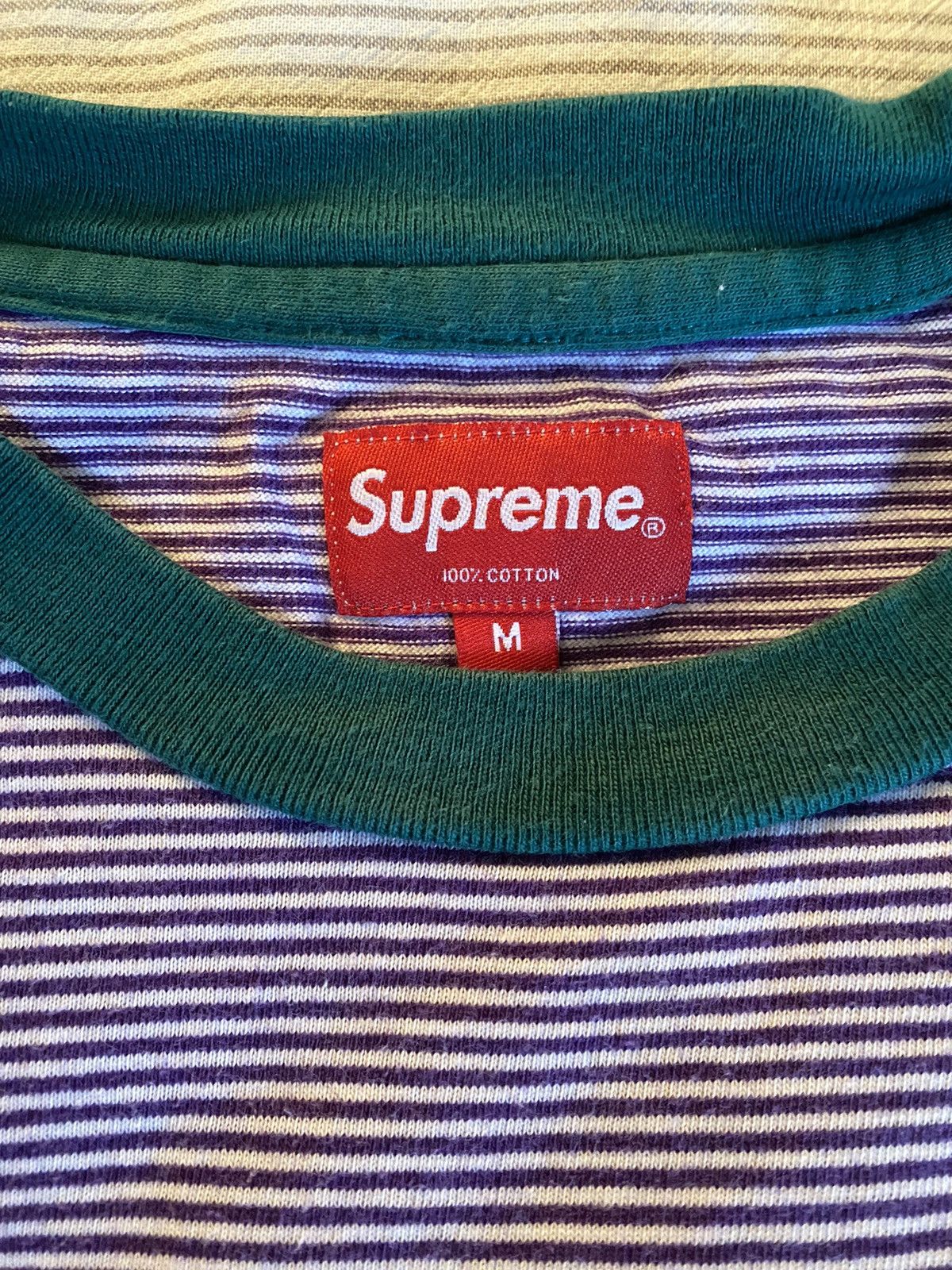 Supreme × Vintage Supreme New York Striped Tee Size US M / EU 48-50 / 2 - 3 Thumbnail