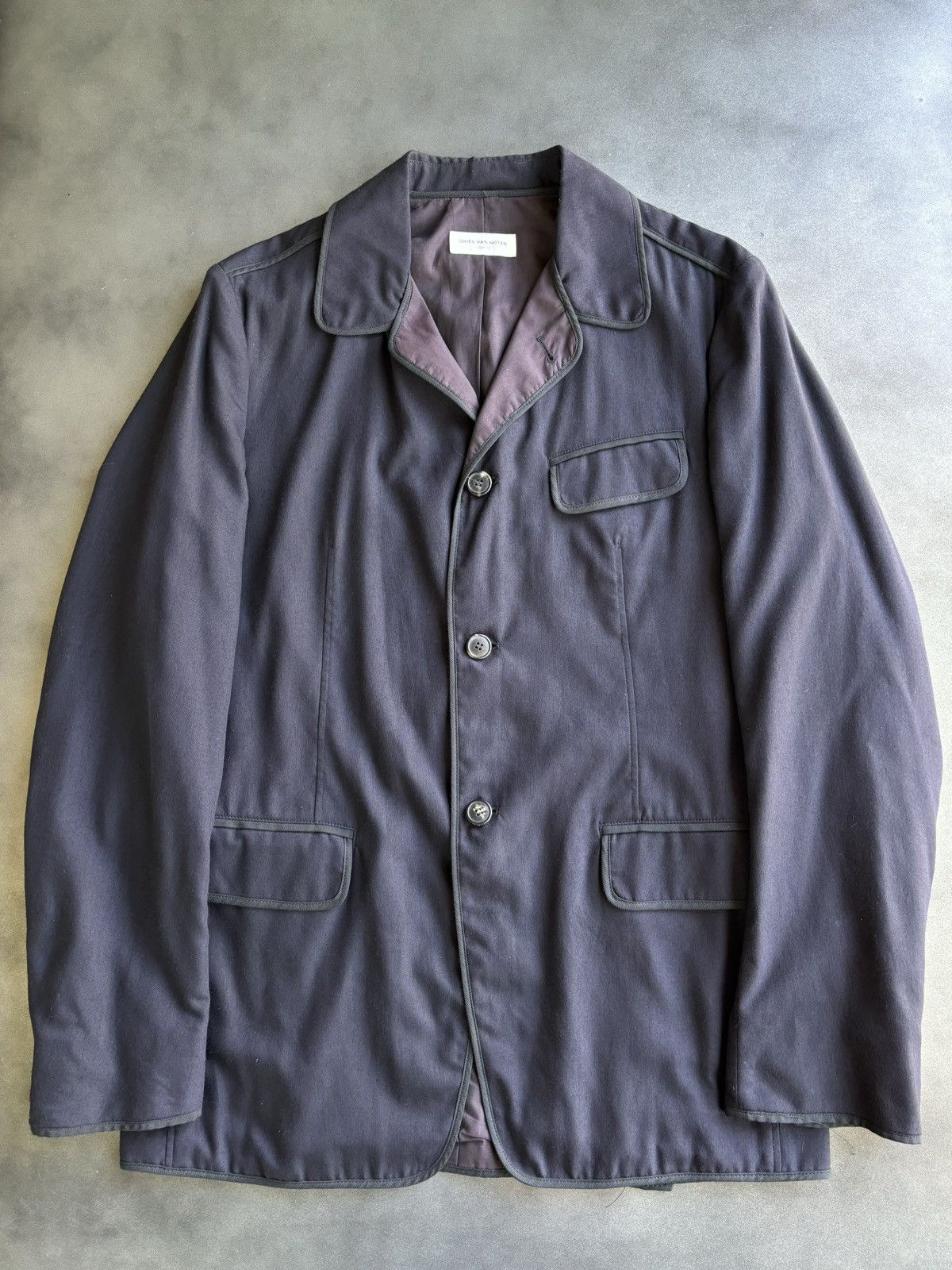 Designer × Dries Van Noten Dries Van Noten Blazer Shop Coat Chore Jacket Cashmere Silk Size 48S - 13 Thumbnail