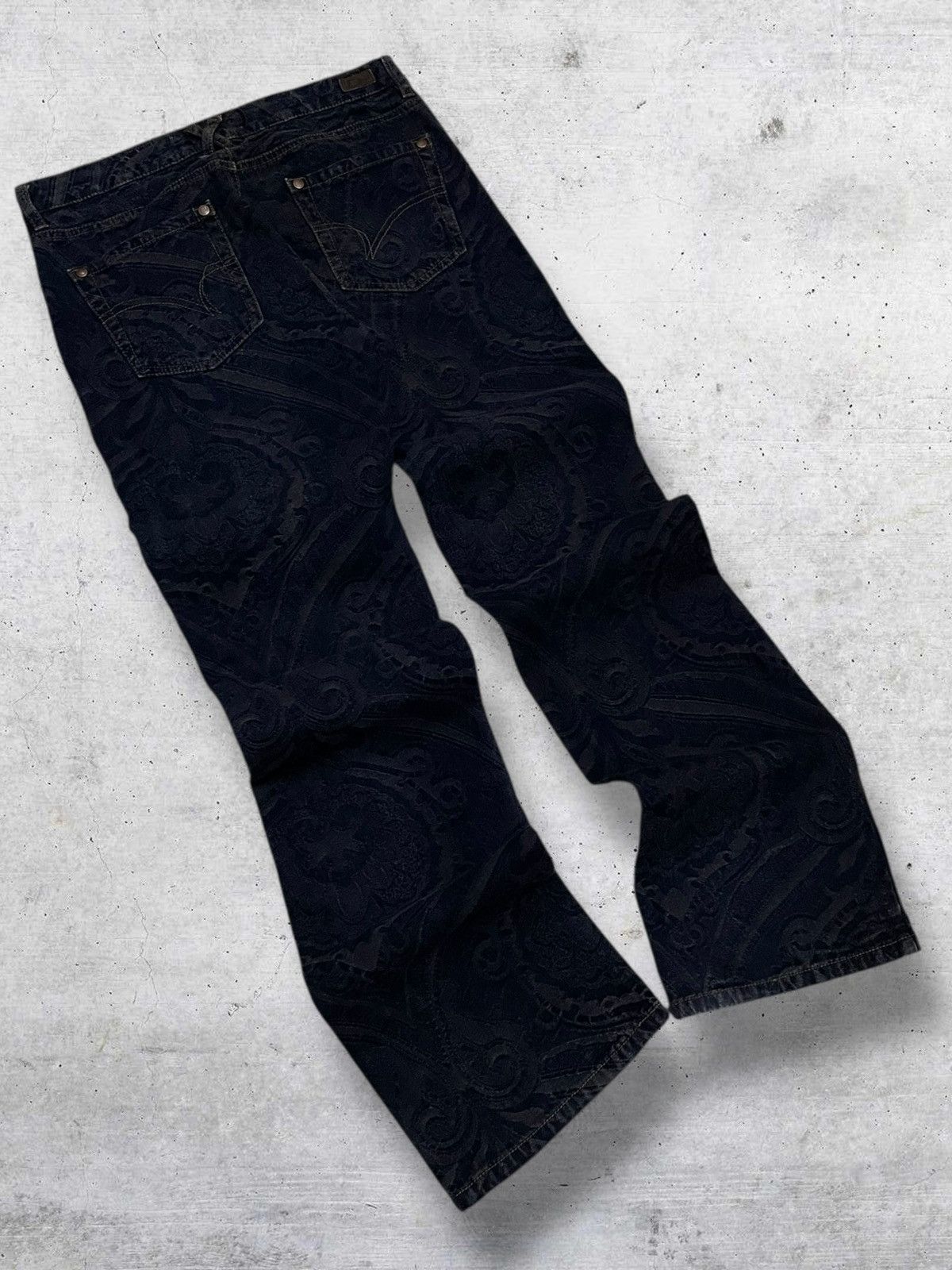 Japanese Brand VINTAGE DKNY DESIGNER PAISLEY FLARED STREETWEAR DENIM Size US 30 / EU 46 - 8 Thumbnail
