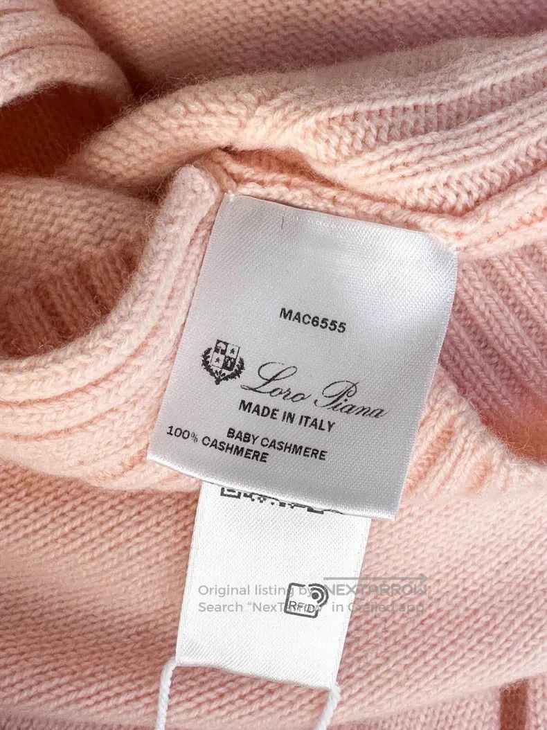 Loro Piana Loro Piana Light Pink Cinnamon Pink Crew Neck Knit Sweater Size XS / US 0-2 / IT 36-38 - 5 Thumbnail