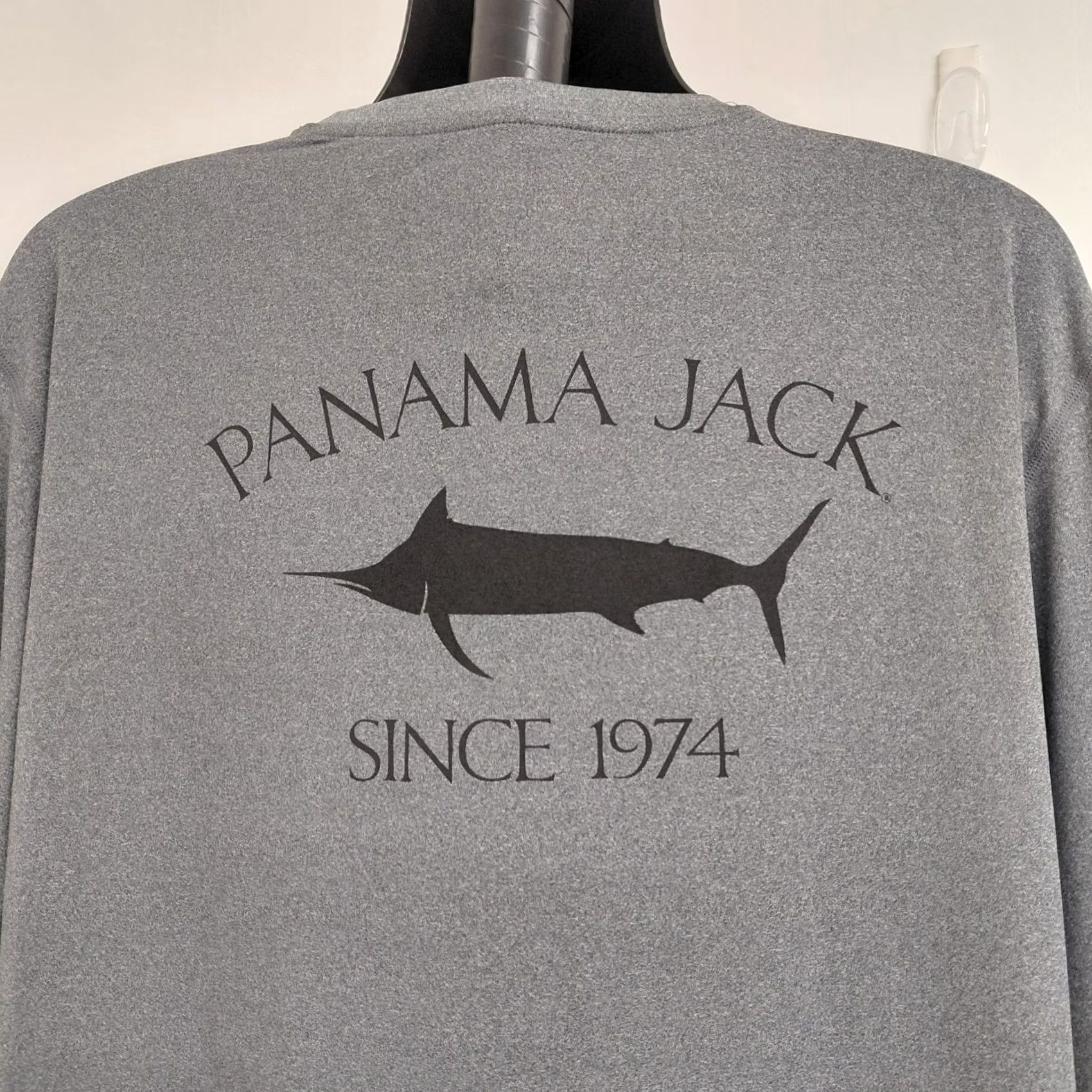 Panama Jack Panama Jack Fishing Shirt Men XXL Gray Front Pocket UPF 50 Logo Pocket Breathing UV Protection S/S Crew Neck T-Shirt Size US XXL / EU 58 / 5 - 5 Thumbnail