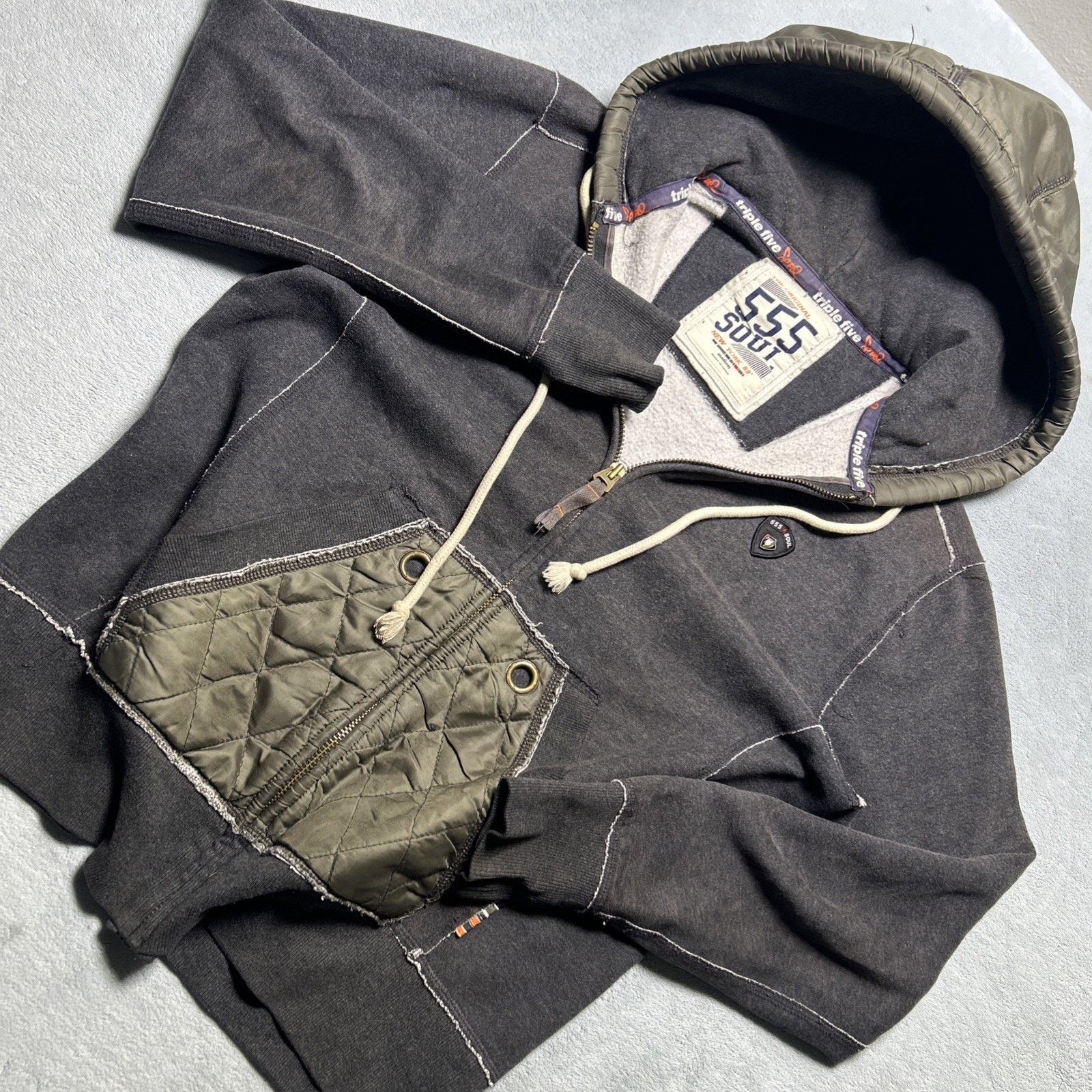 Affliction Y2k 2000s Triple Five Soul Hoodie Mens Medium Hybrid 555 Size M / US 6-8 / IT 42-44 - 3 Thumbnail