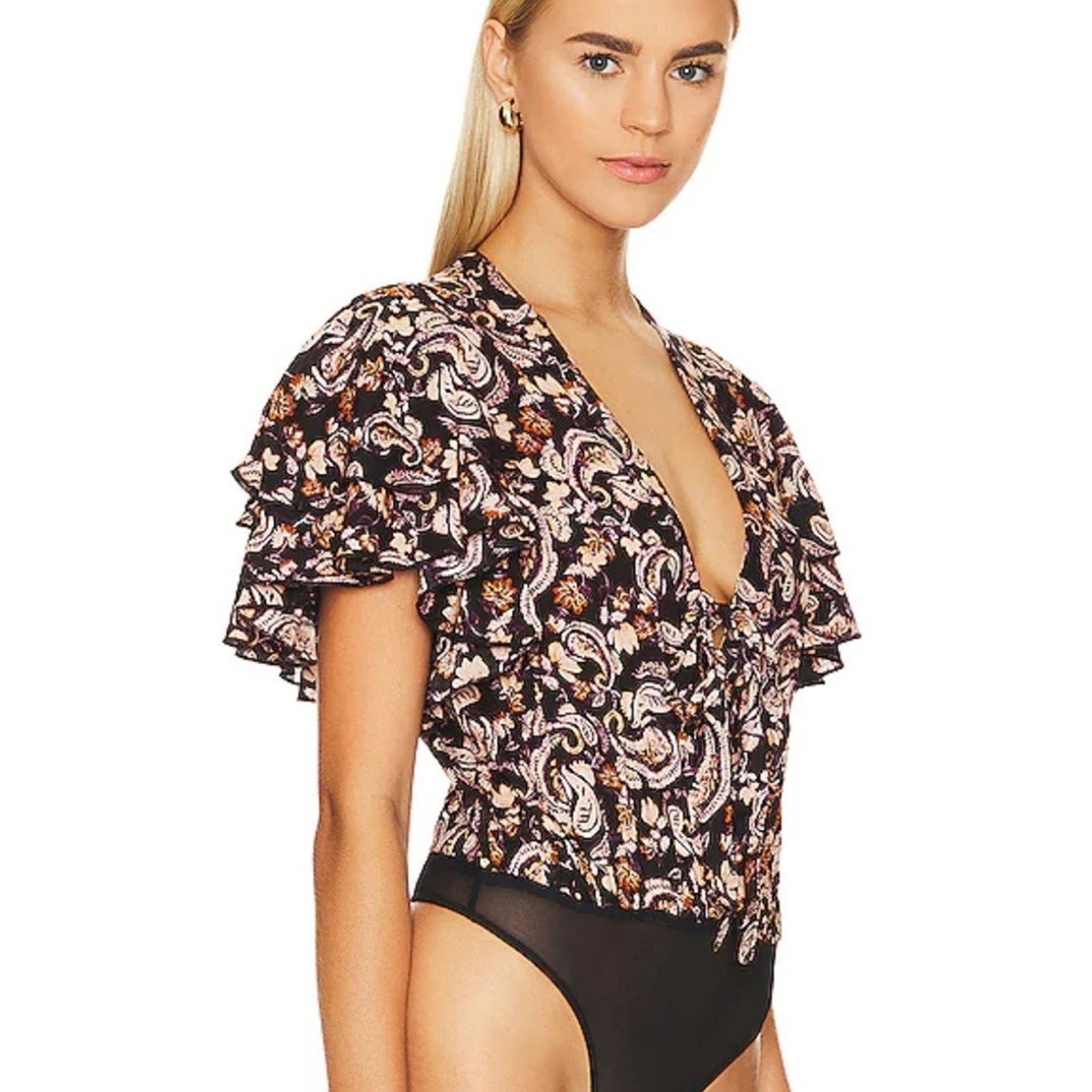 Free People NWOT Free People intimately Call Me Later Printed body suit Size XL / US 12-14 / IT 48-50 - 3 Thumbnail