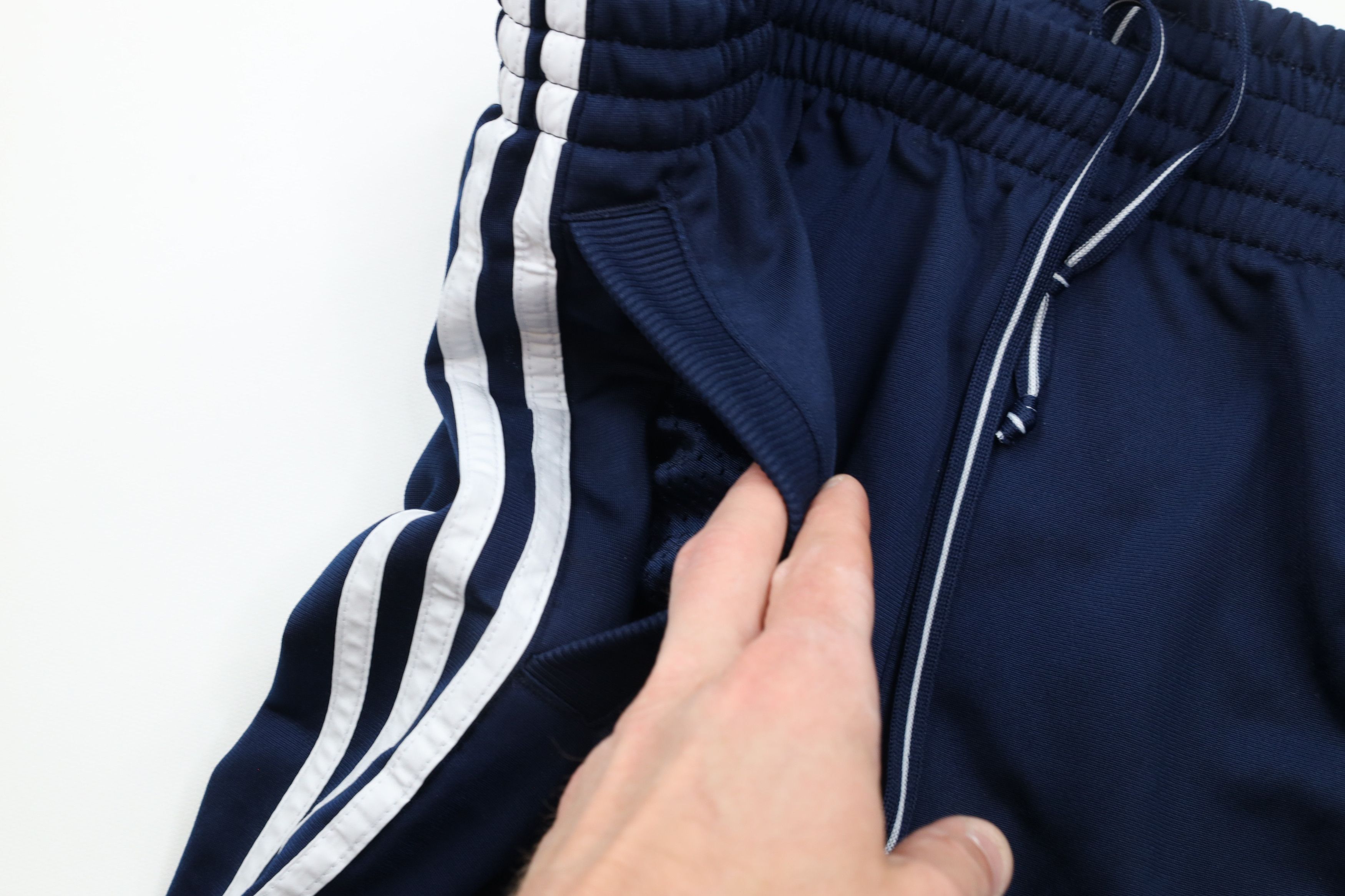 Adidas × Vintage Vintage Adidas Striped Wide Leg Sweatpants Pants Blue Size US 40 / EU 56 - 7 Thumbnail