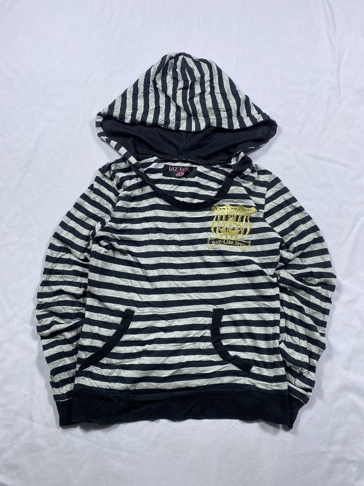 If Six Was Nine × Le Grande Bleu (L.G.B.) JAPANESE LIZ LIZA DOLL STRIP HOODIE POEM GOTHIC PUNK STYLE Size US S / EU 44-46 / 1 - 1 Thumbnail