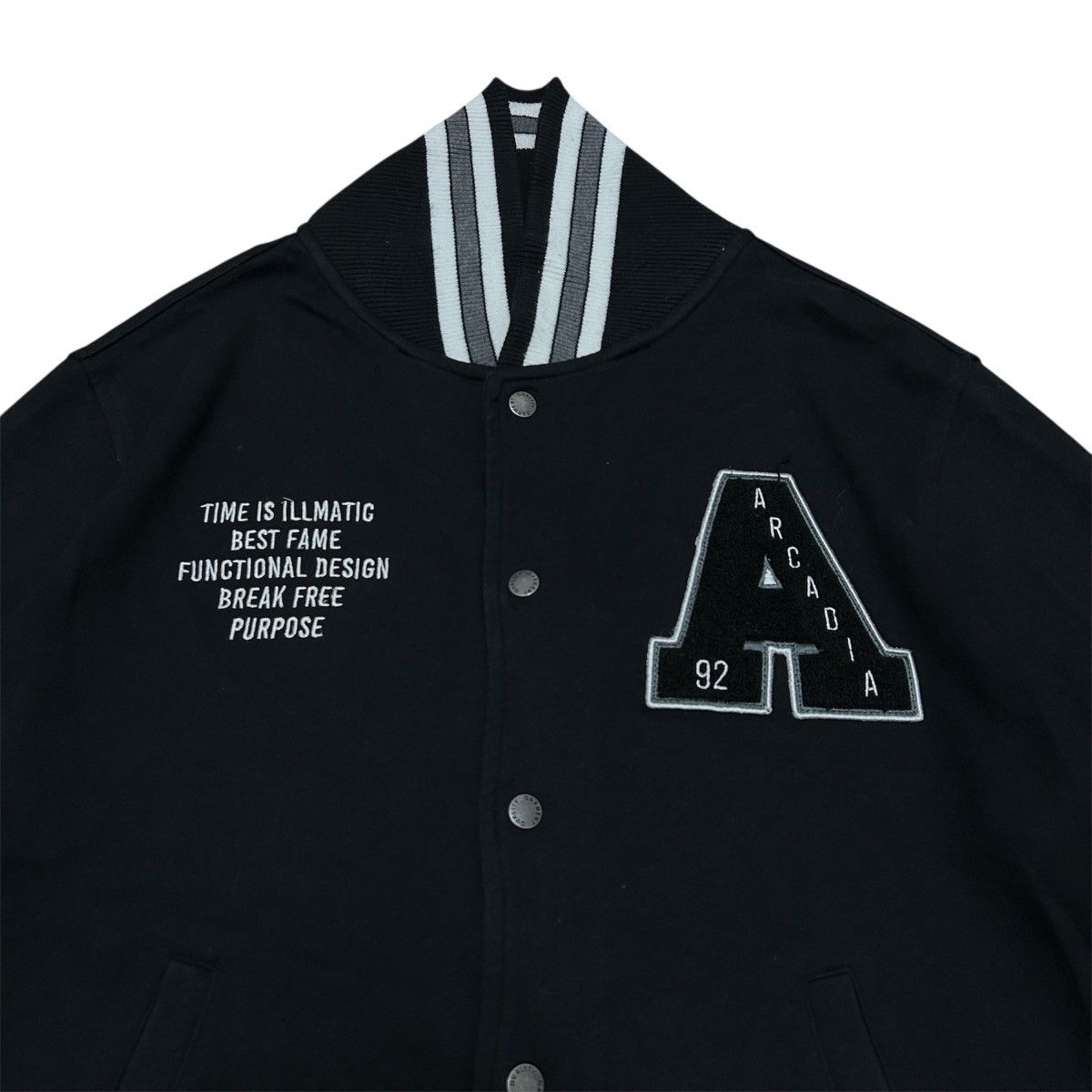 Japanese Brand Japanese Ills Arcadia 92" Varsity Full Zip Sweatshirt Size US L / EU 52-54 / 3 - 3 Thumbnail
