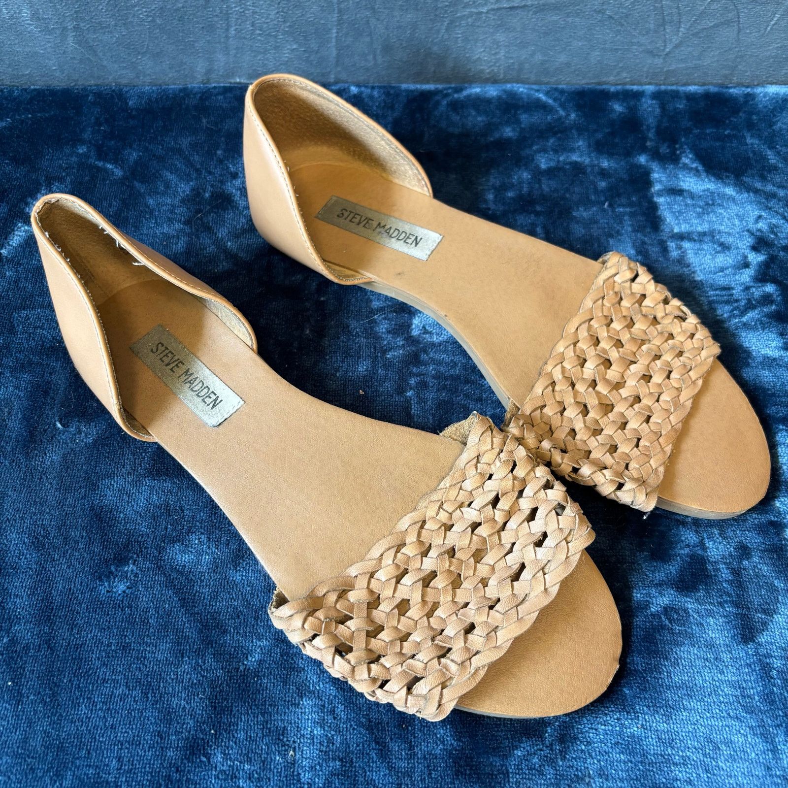 Steve Madden Steve Madden Leather Sandals Sz 9m Beachy Low Profile Boho Size US 9 / IT 39 - 1 Thumbnail