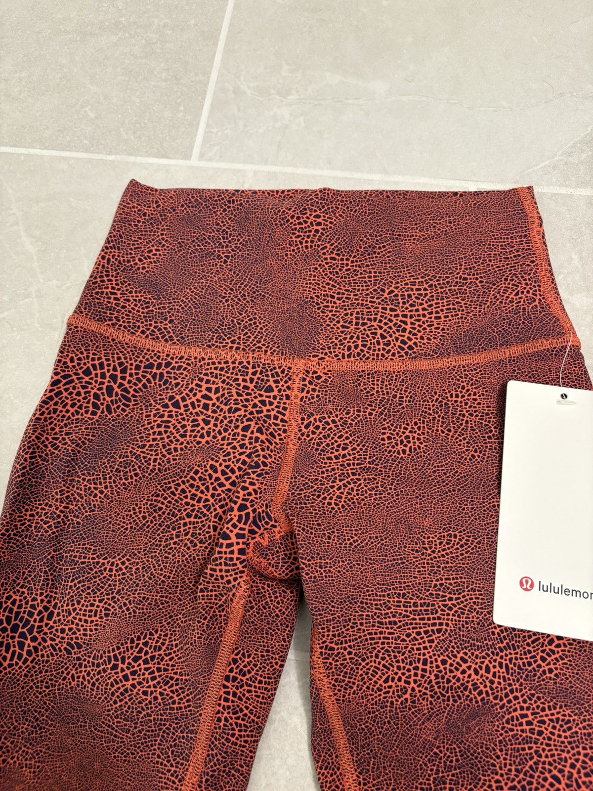 Lululemon Lululemon Wunder HR 23" Crackle Glaze Orange Larkspur Sz 4 Size 27" / US 4 / IT 40 - 6 Thumbnail