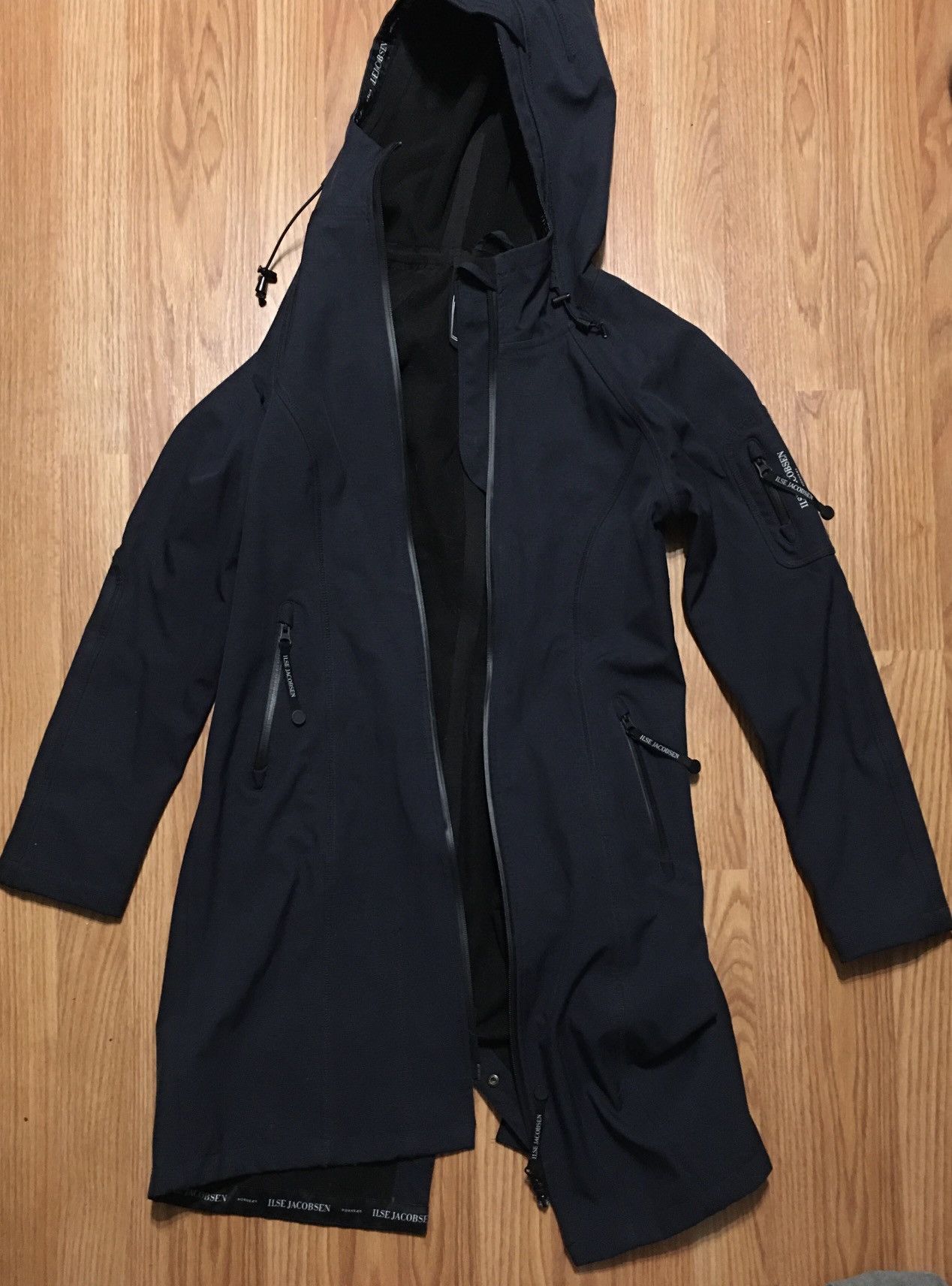 Ilse Jacobsen ILSE JACOBSEN Dark Blue RainCoat Jacket EU34 US4 Size S / US 4 / IT 40 - 6 Thumbnail