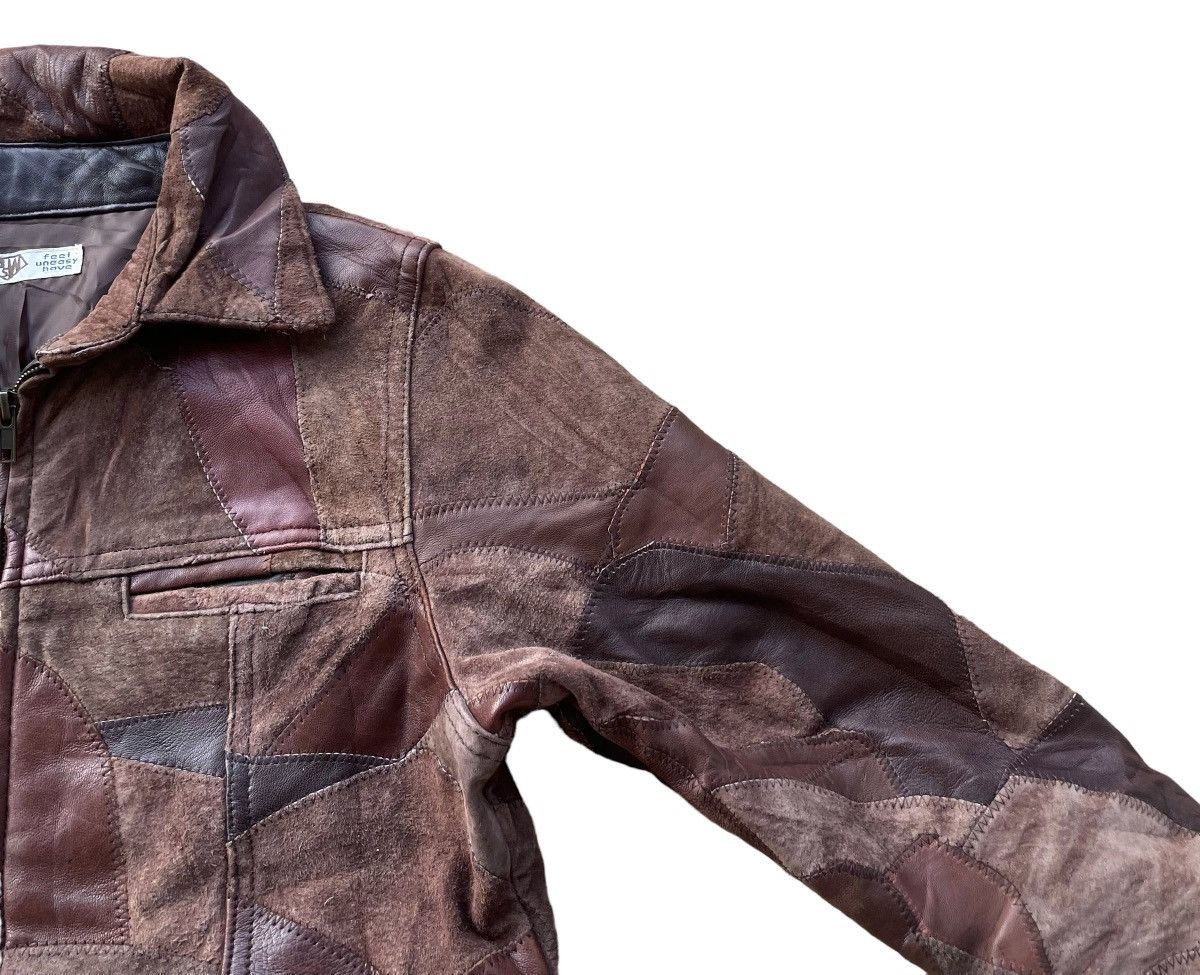 Leather Vintage ASW Patchwork Pigskin Leather Jacket Size M / US 6-8 / IT 42-44 - 2 Thumbnail