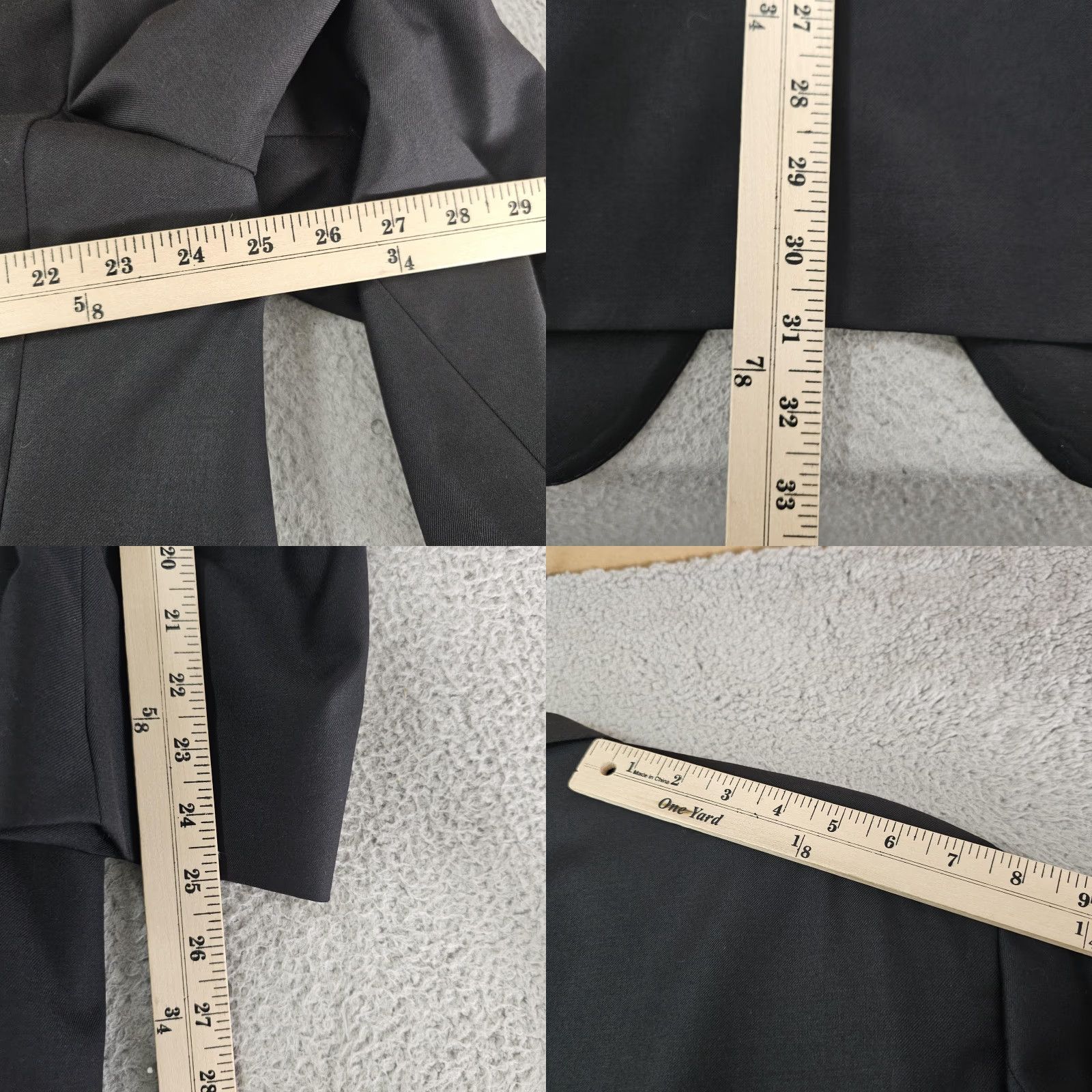 Peter Millar Peter Millar Blazer Mens 52R Black Wool Notch Lapel Two-Button Lined Size 52R - 8 Thumbnail