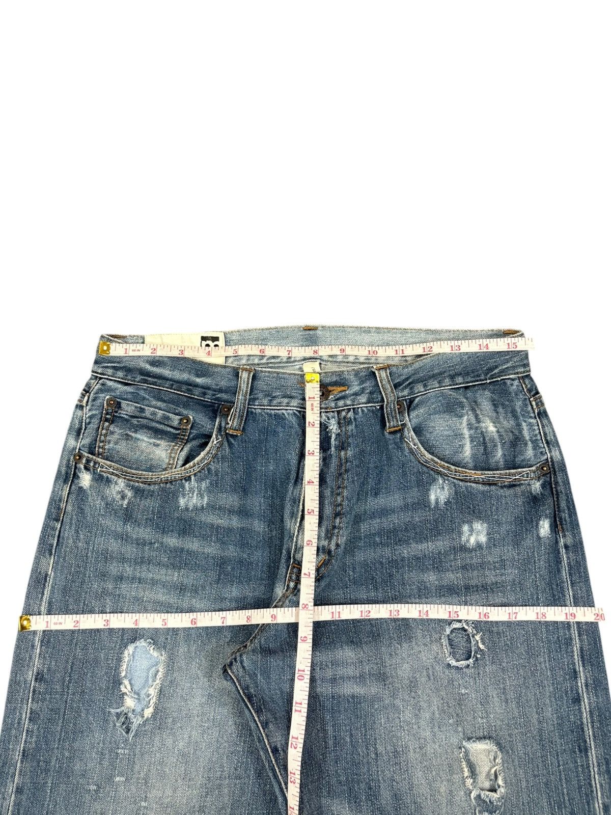 Japanese Brand Vintage Japanese Brand Patches Distressed Bootcut Flare Jean Size US 31 - 10 Thumbnail