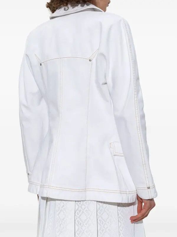 Givenchy o1n1vont0326 Denim Jacket in White Size XS / US 0-2 / IT 36-38 - 3 Thumbnail