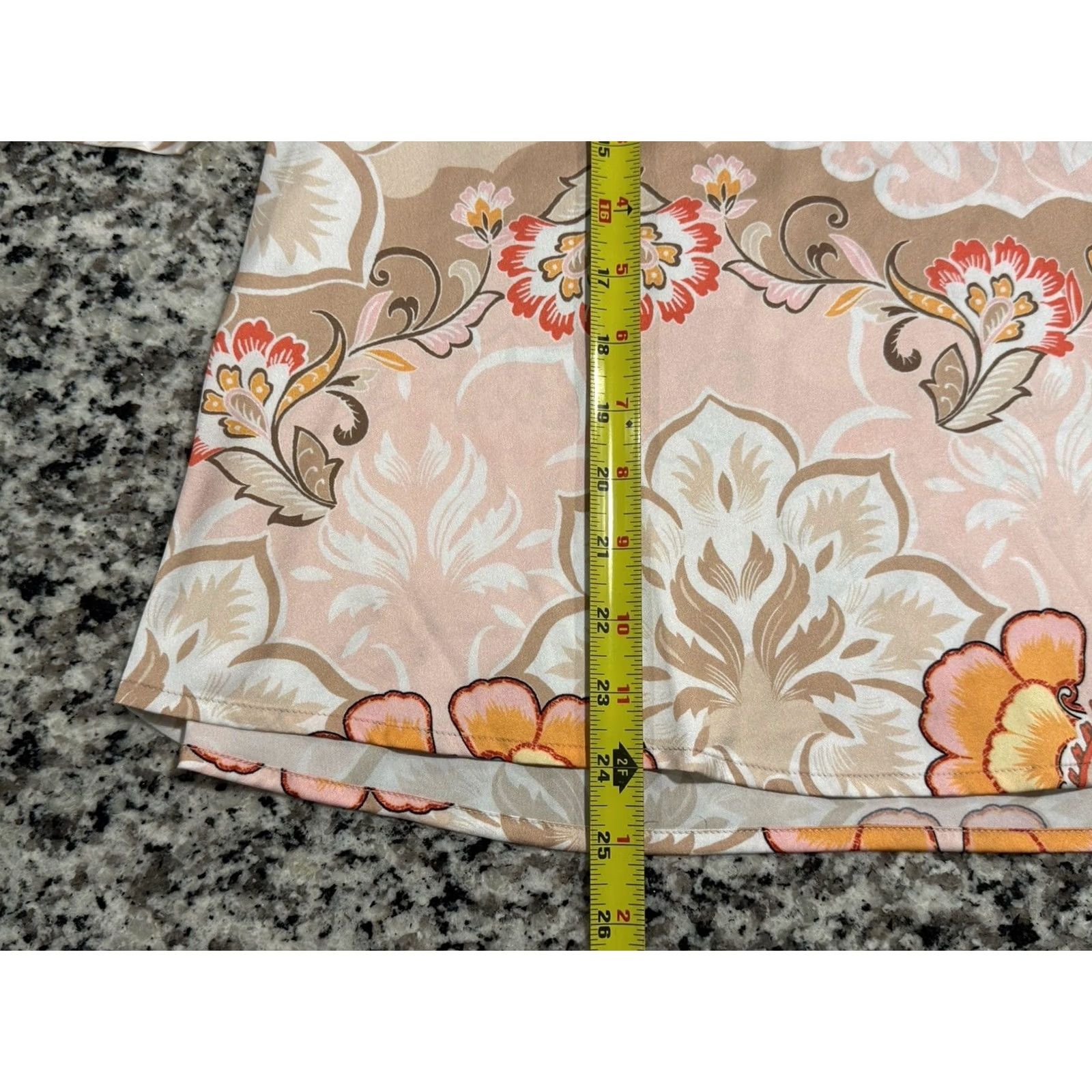 Vintage Chicos Blouse Porcelain Rose Floral Handkerchief Sleeves Size US 8 Women Size M / US 6-8 / IT 42-44 - 3 Thumbnail