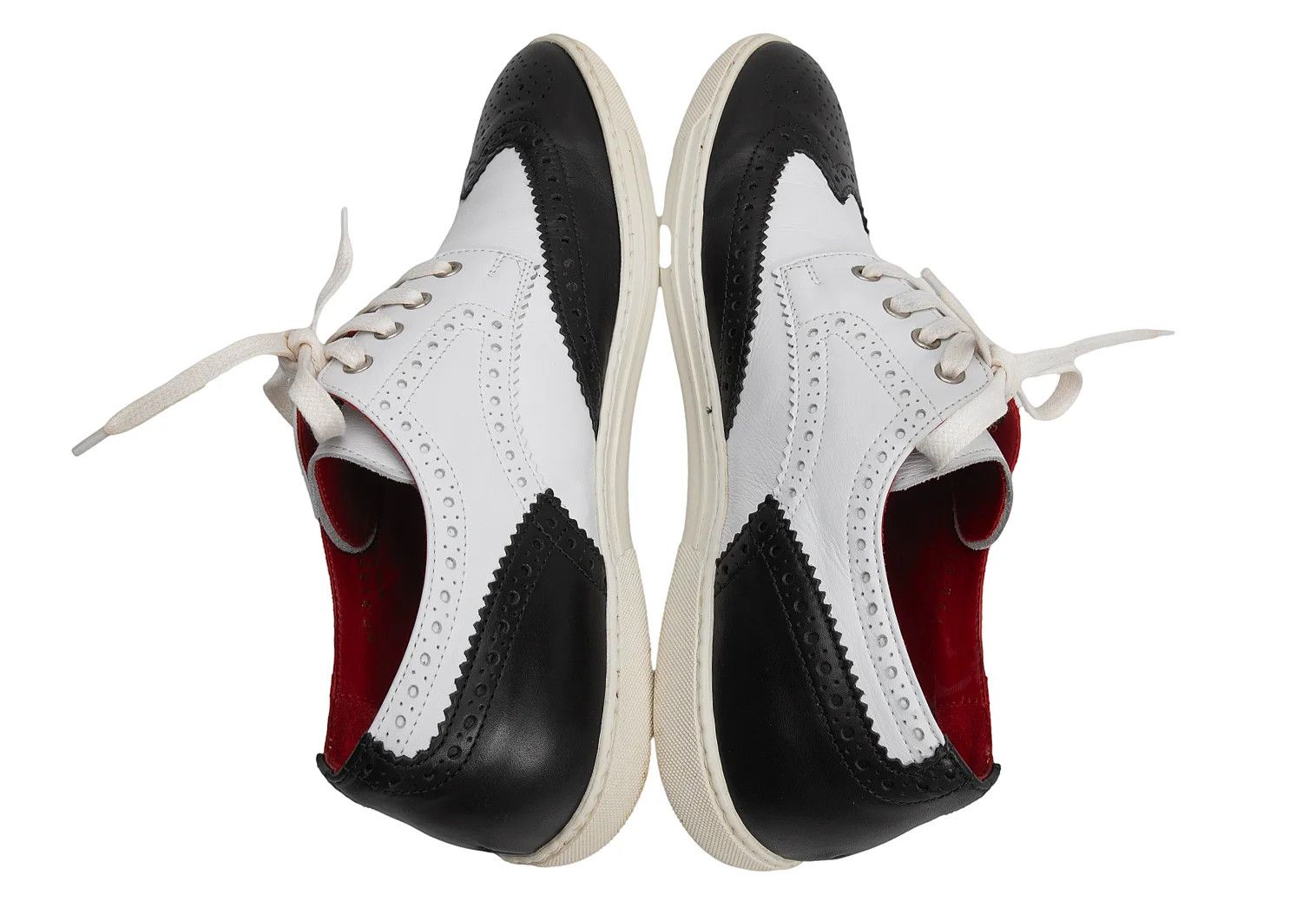 Junya Watanabe Wingtip Leather Shoes in Black and White, Size 26 Size US 8 / EU 41 - 10 Thumbnail