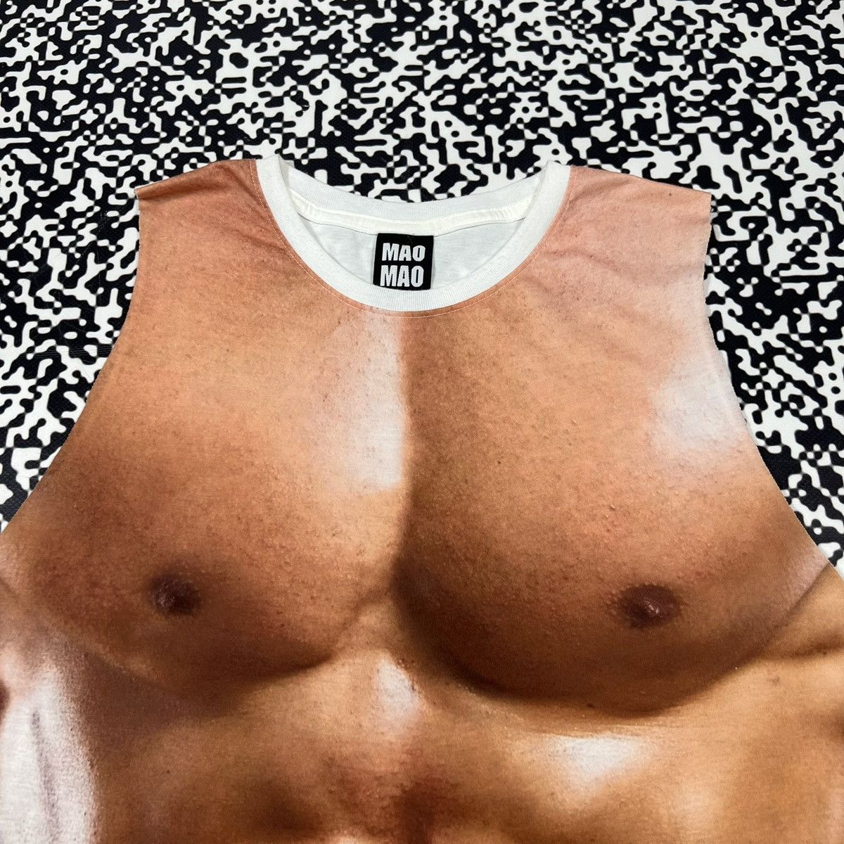 Japanese Brand GYM Body Print Humor Style Mao Mao Sleeveless Y2K Size US M / EU 48-50 / 2 - 8 Thumbnail