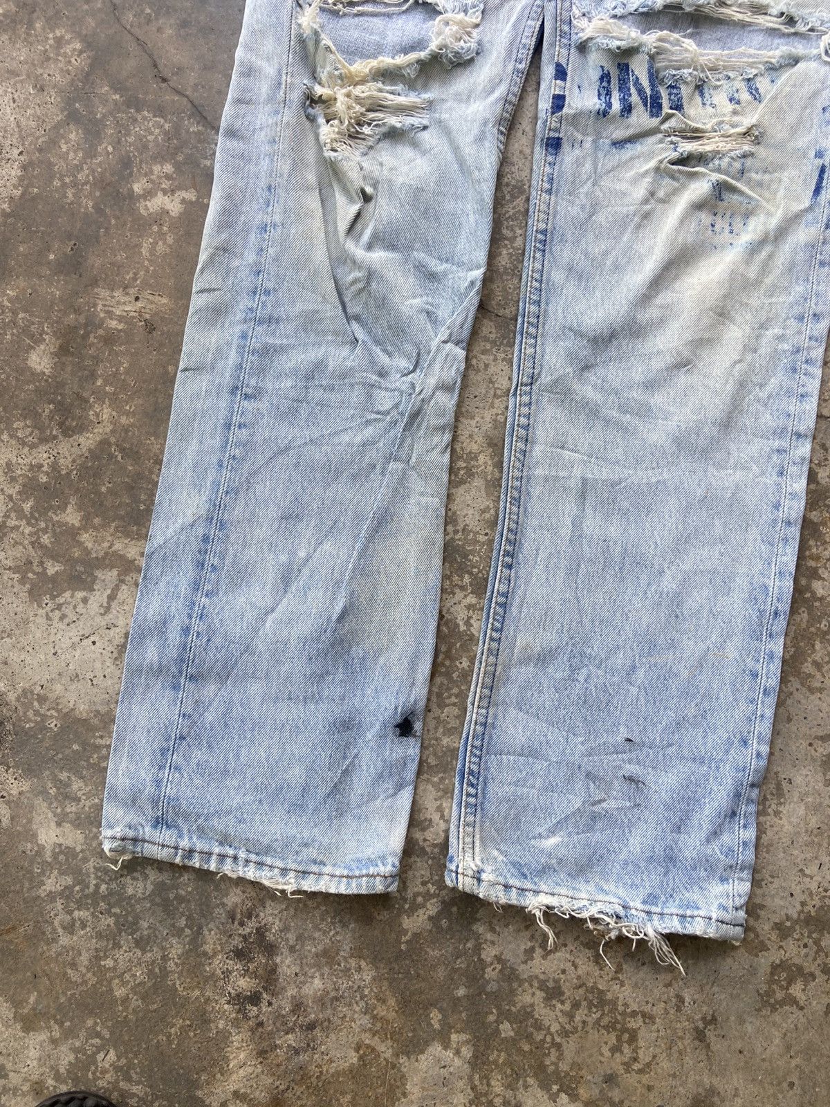 Levi's VINTAGE Levi’s 501 x HUNDREDCLUB Punk Rock Jeans Size US 30 / EU 46 - 4 Thumbnail