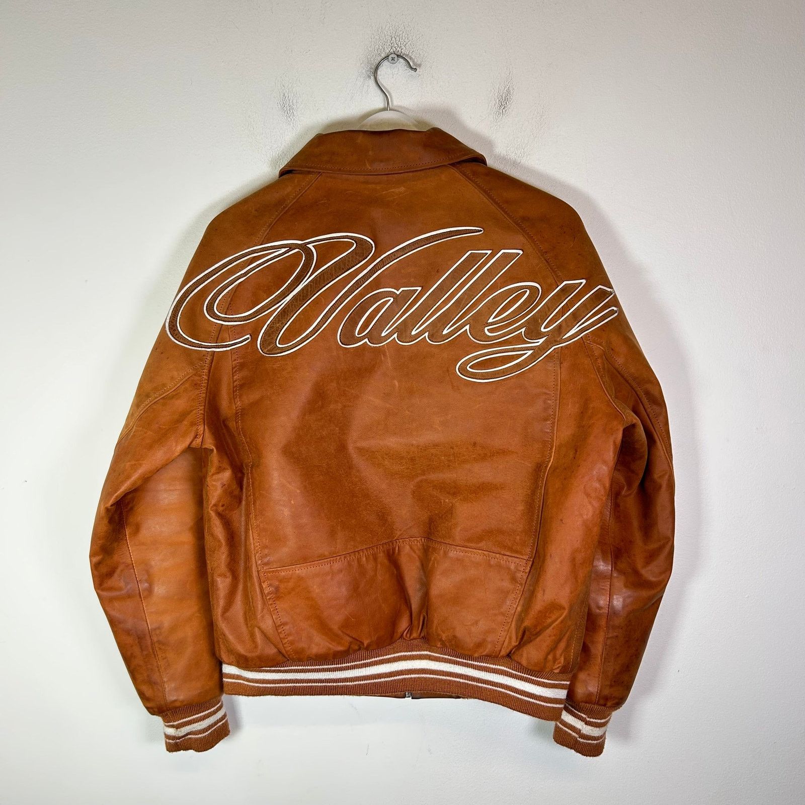 Vale Vale Brown Valley Sports Division Leather Jacket Size US L / EU 52-54 / 3 - 4 Thumbnail