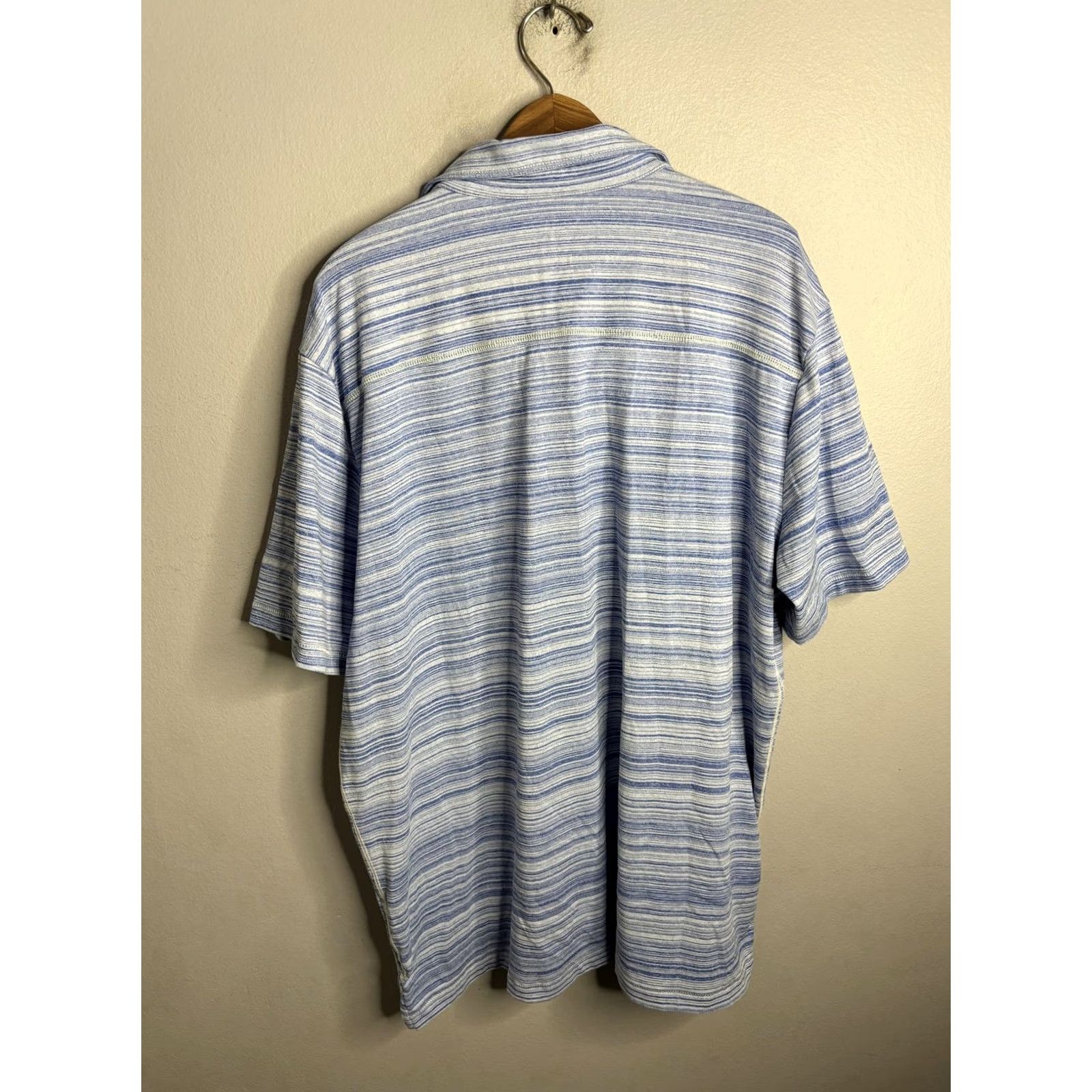 Tommy Bahama Tommy Bahama Polo Shirt Mens XL Blue White Striped Island Zone Chest Pocket Golf Size US XL / EU 56 / 4 - 4 Thumbnail