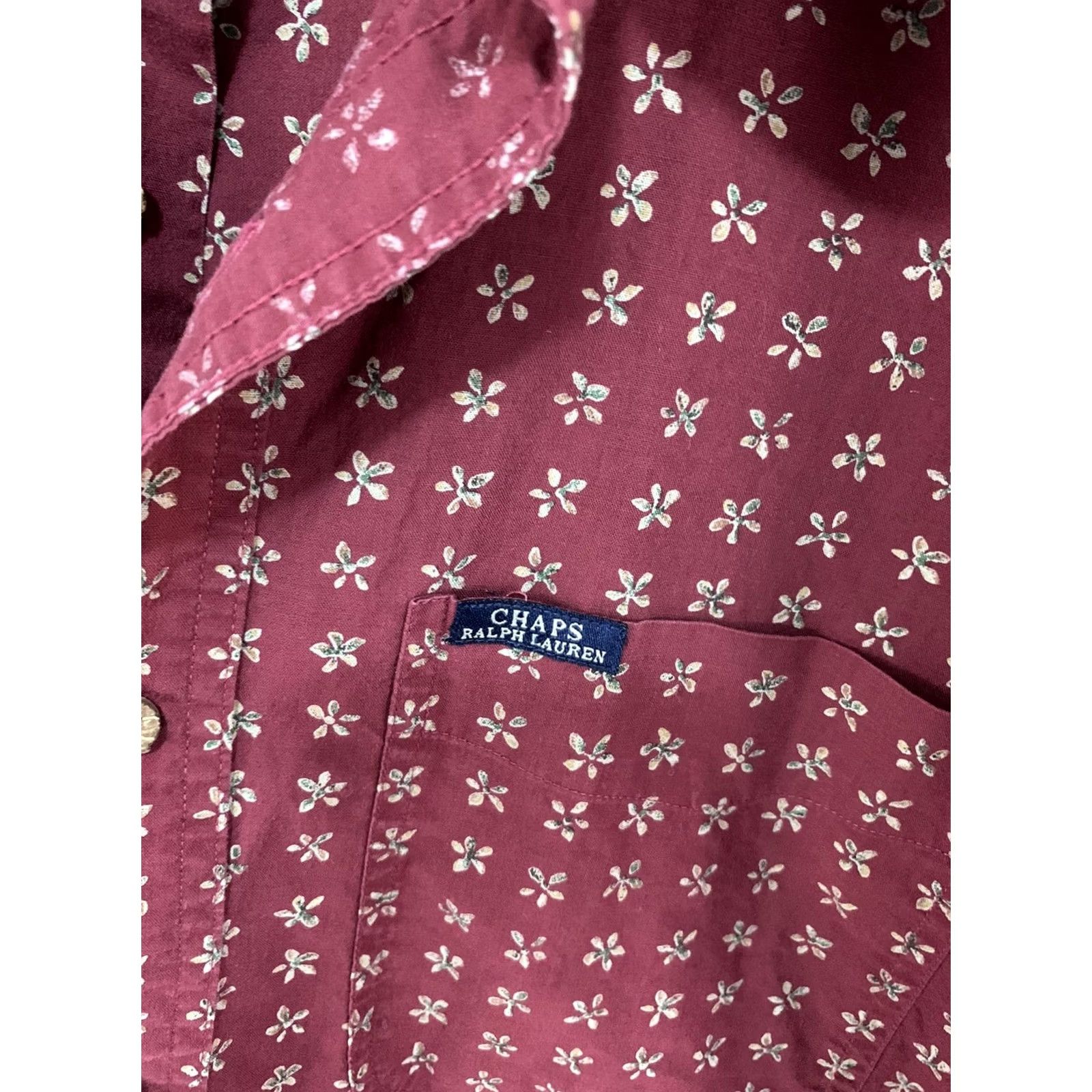 Chaps Chaps VTG Floral Short Sleeve Button-Up Shirt Men's M Red Size US M / EU 48-50 / 2 - 3 Thumbnail