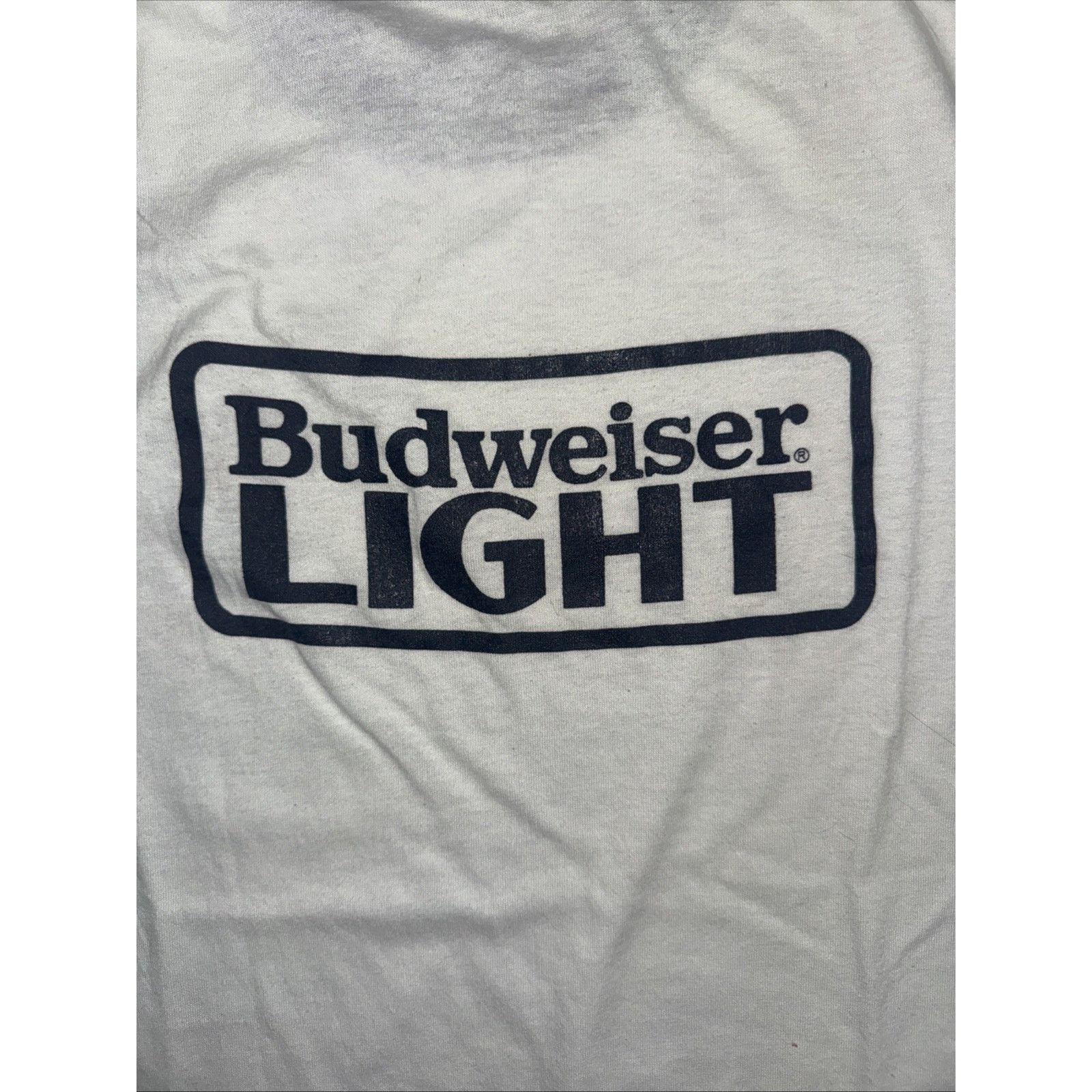 Band Tees × Vintage Vintage Bud Light Ringer T-Shirt White 80s 90s M 18x25.5 Size US M / EU 48-50 / 2 - 2 Thumbnail