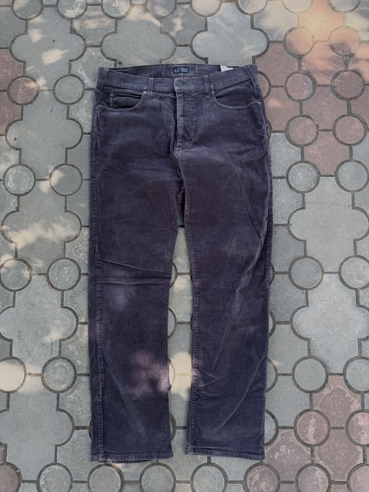 Emporio Armani Vintage Armani Jeans Corduroy Velvet Pants Metal Logo Size US 38 / EU 54 - 5 Thumbnail