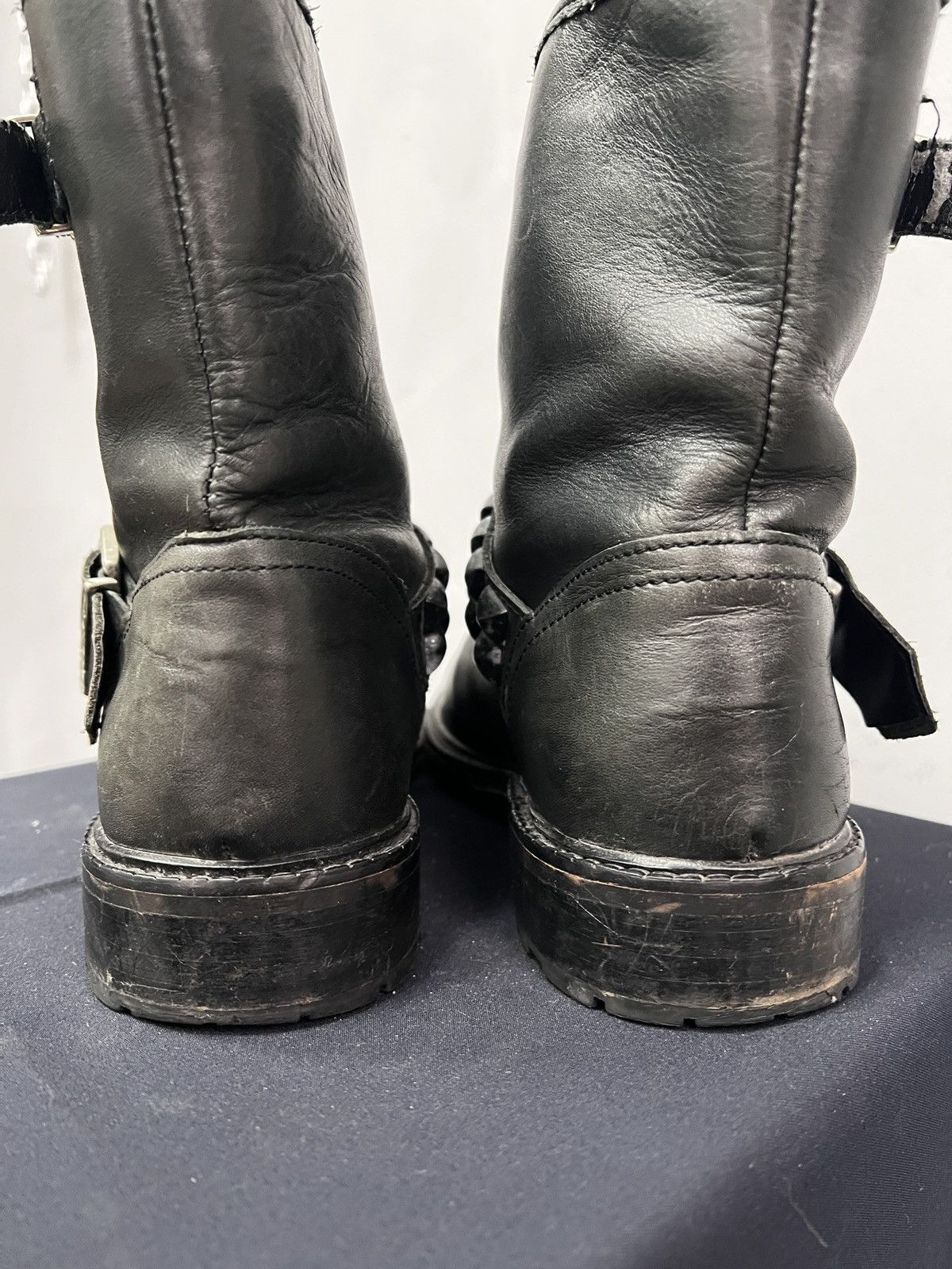 Hedi Slimane Hedi slimane style studded leather boots hype 90s Size US 7.5 / EU 40-41 - 8 Thumbnail