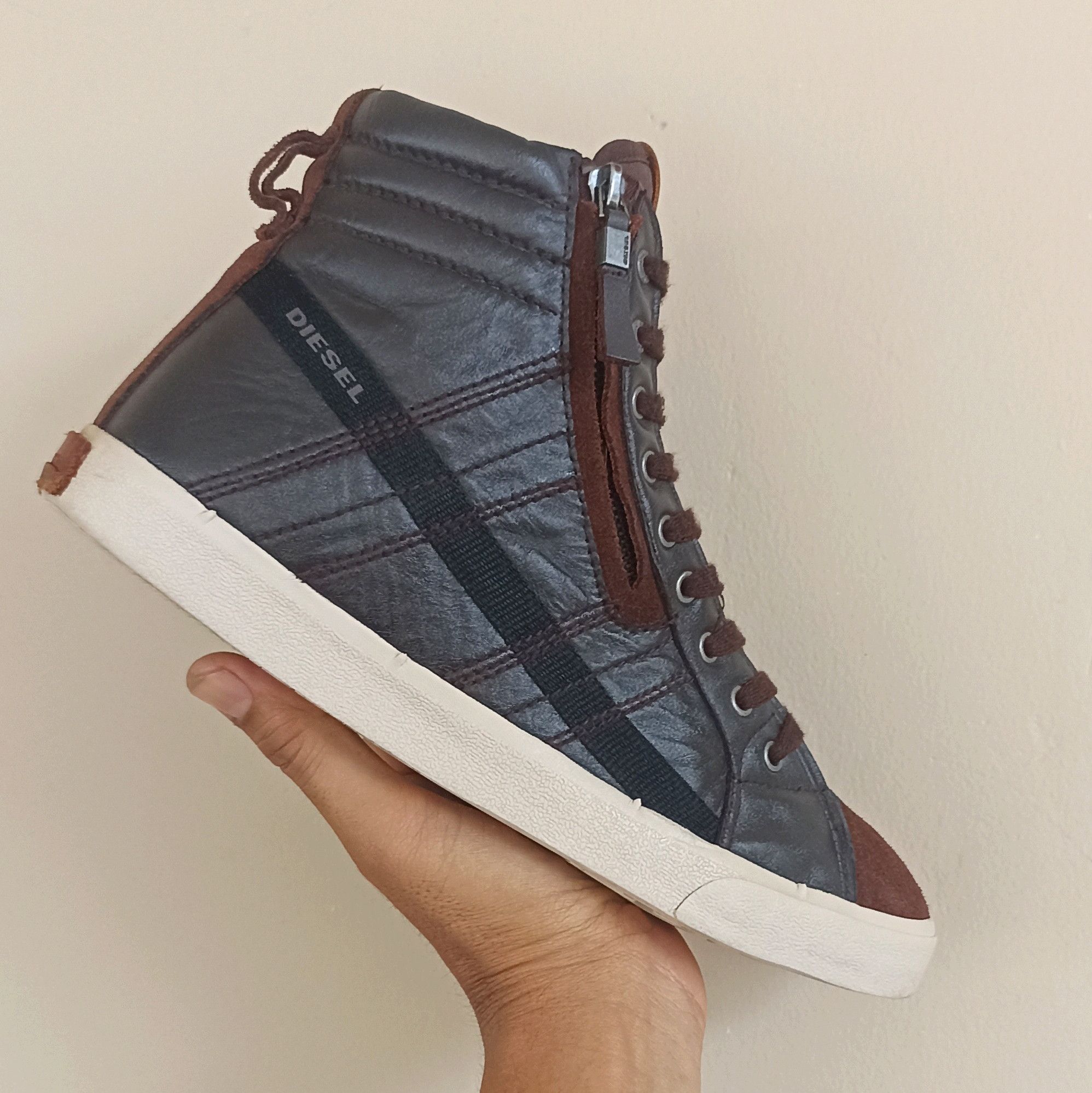 Diesel DIESEL D String High Cut Casual Vintage ( Side Zipper) Size US 10.5 / EU 43-44 - 8 Thumbnail