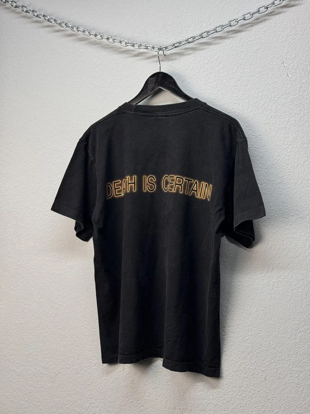Band Tees Vintage 3d Emblem Death Is Certain Rare Military Made In USA Size US XL / EU 56 / 4 - 10 Thumbnail