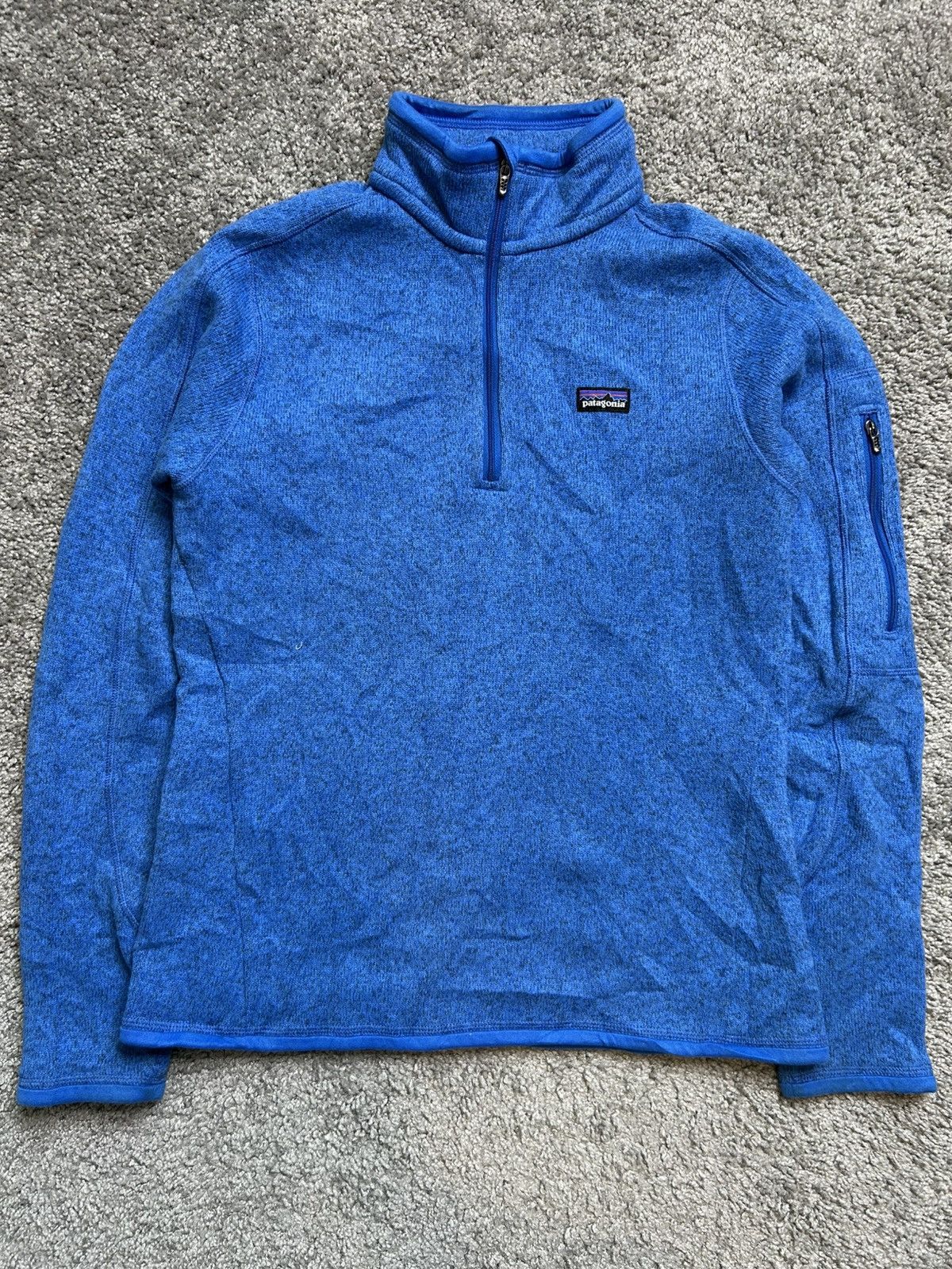 Patagonia Vintage 90s Patagonia Better Sweater Quarter Zip Blue Size US S / EU 44-46 / 1 - 1 Thumbnail