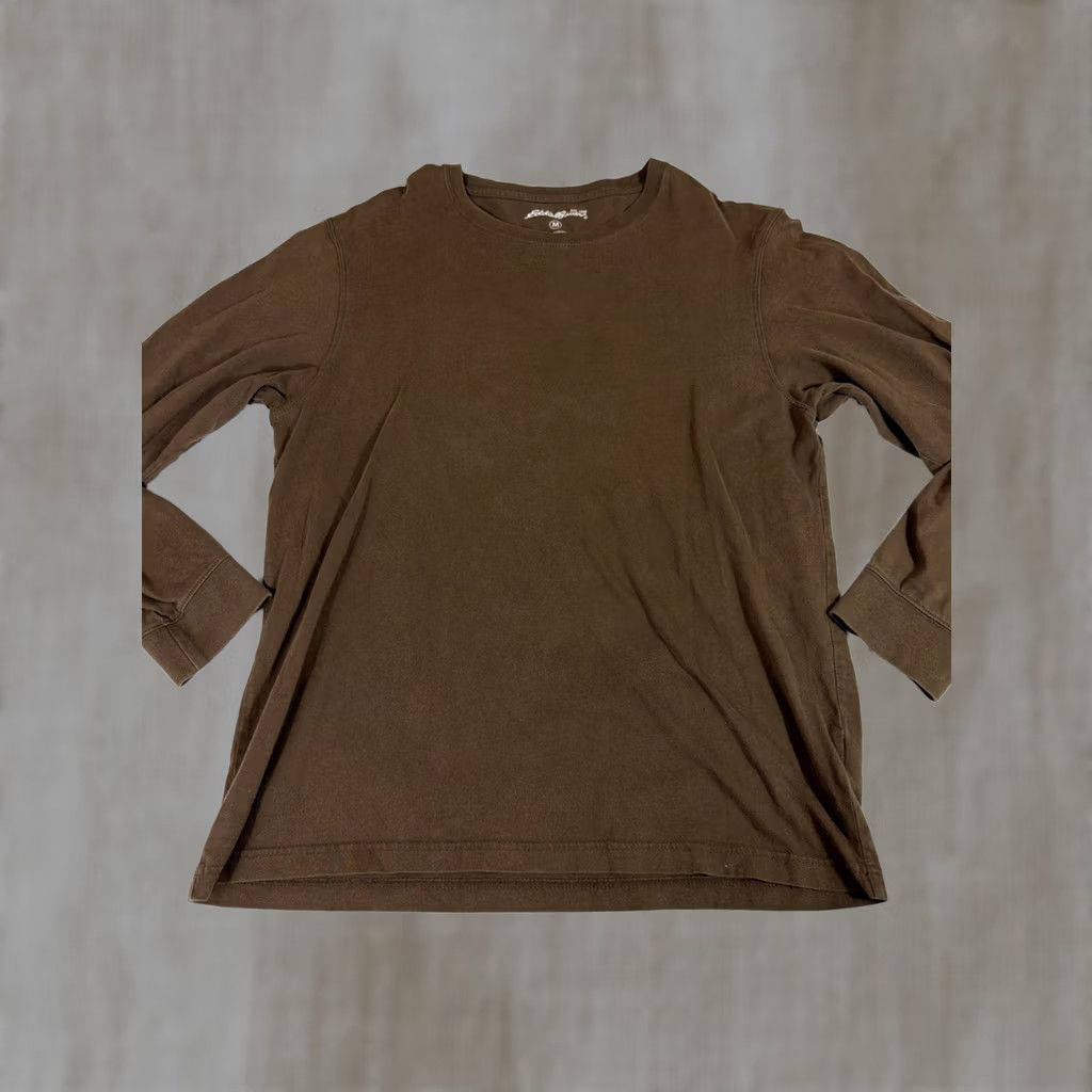 Eddie Bauer Eddie Bauer Men’s T-Shirt Long Sleeve Brown Cotton M Regular Shirt Mens Brown Long Sleeve Cotton T Shirt Size US M / EU 48-50 / 2 - 1 Thumbnail