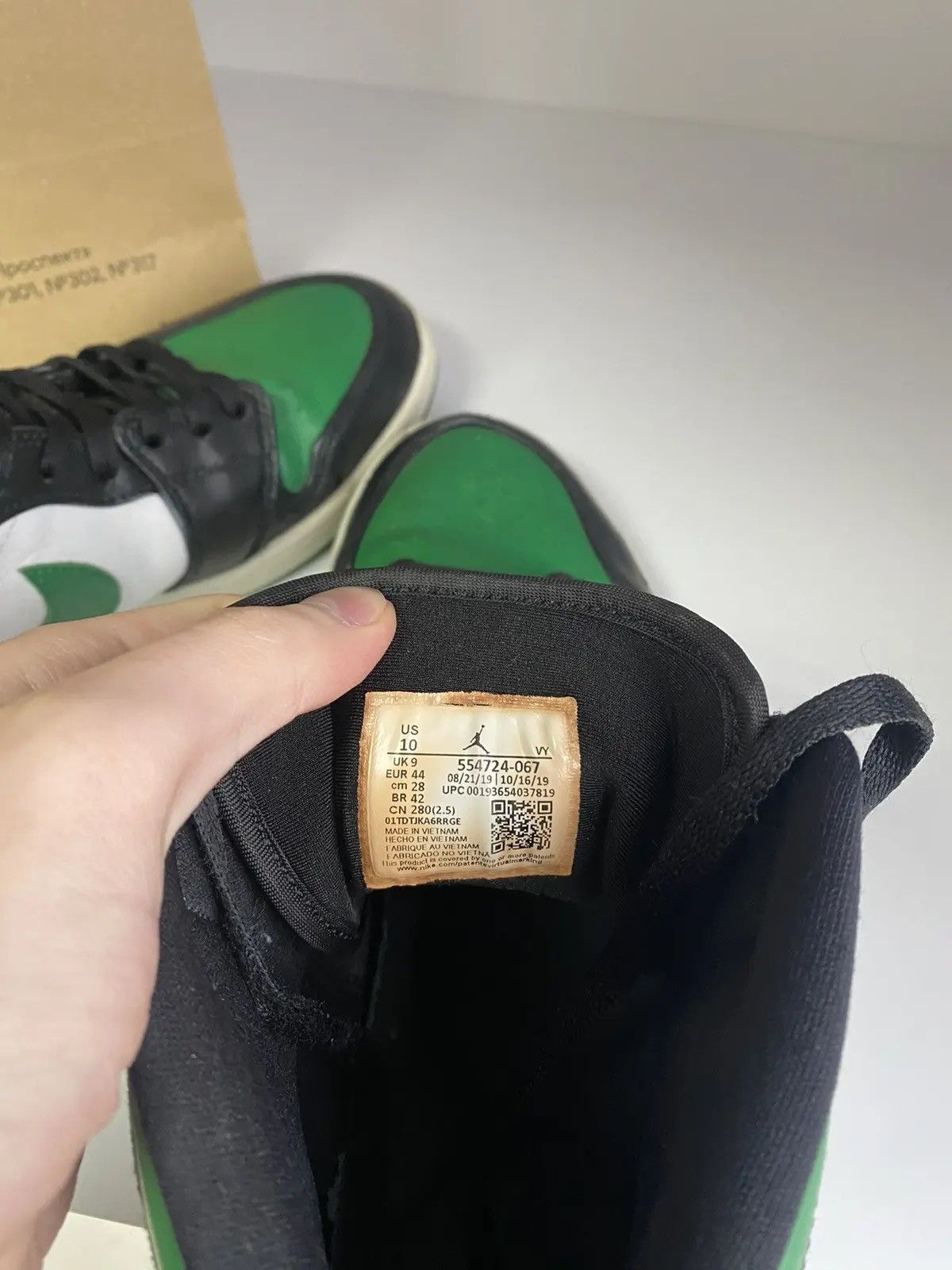 Nike × Vintage Vintage Nike Air Jordan 1 Mid Pine Green Black Size US 10 / EU 43 - 16 Thumbnail