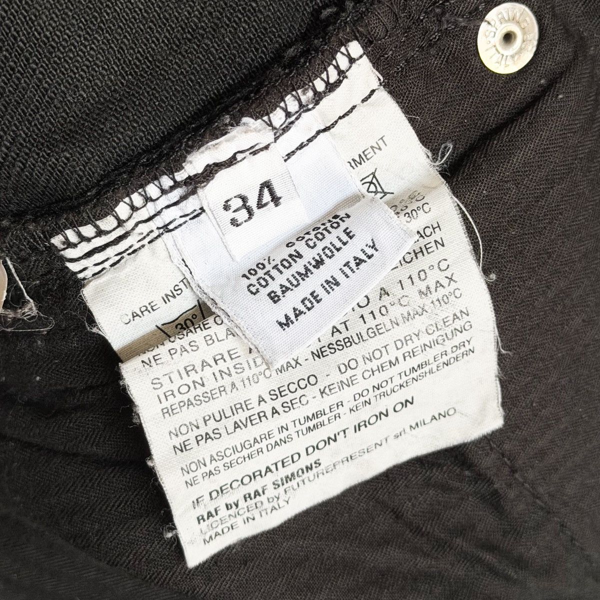 Raf Simons RAF By Raf Simons Thrashed Waxed Denim Size US 34 / EU 50 - 8 Thumbnail