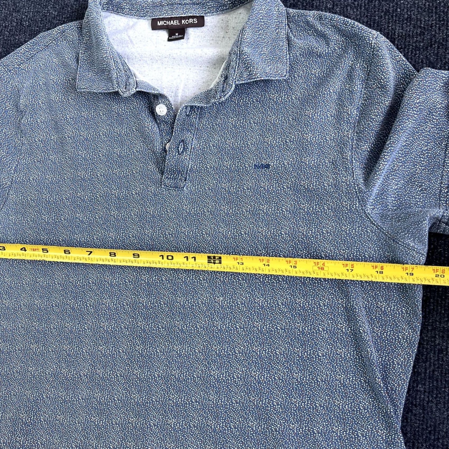 Michael Kors Michael Kors Polo Shirt Mens M Blue Spotted Jersey Short Sleeve Casual Size US M / EU 48-50 / 2 - 5 Thumbnail