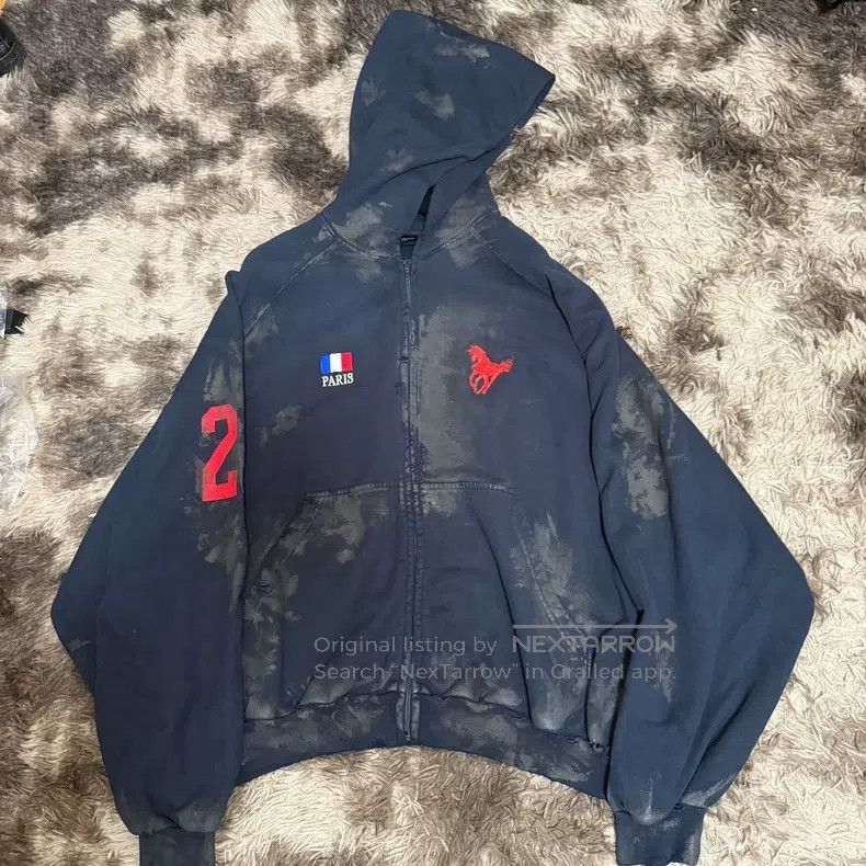 Balenciaga Balenciaga Mud Dyed Warhorse Hoodie Sweatshirt Size US L / EU 52-54 / 3 - 1 Thumbnail