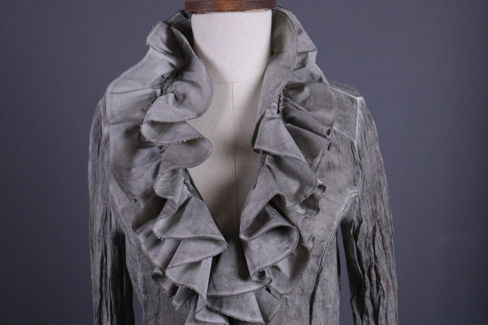 Designer Elisa Cavaletti Gray Wool Lagenlook Lightweight Coat Size L Size L / US 10 / IT 46 - 3 Thumbnail