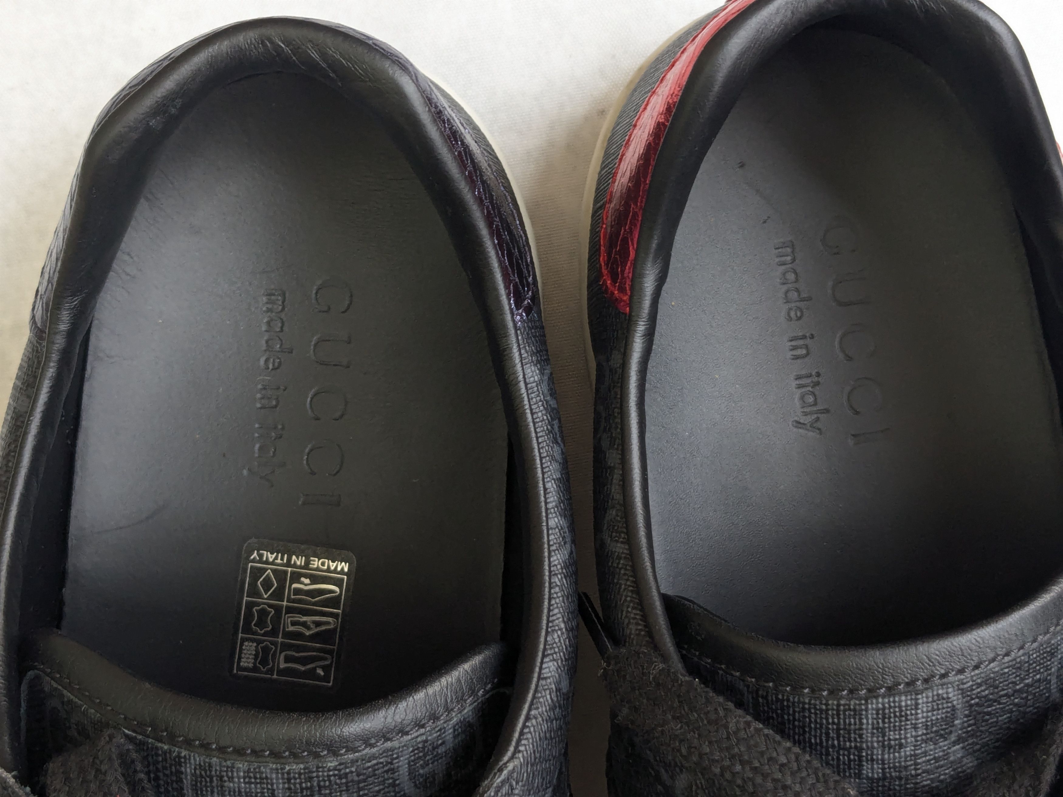 Gucci Gucci Ace Sneakers Black Monogram Canvas Logo GG 9 Size US 9 / EU 42 - 7 Thumbnail