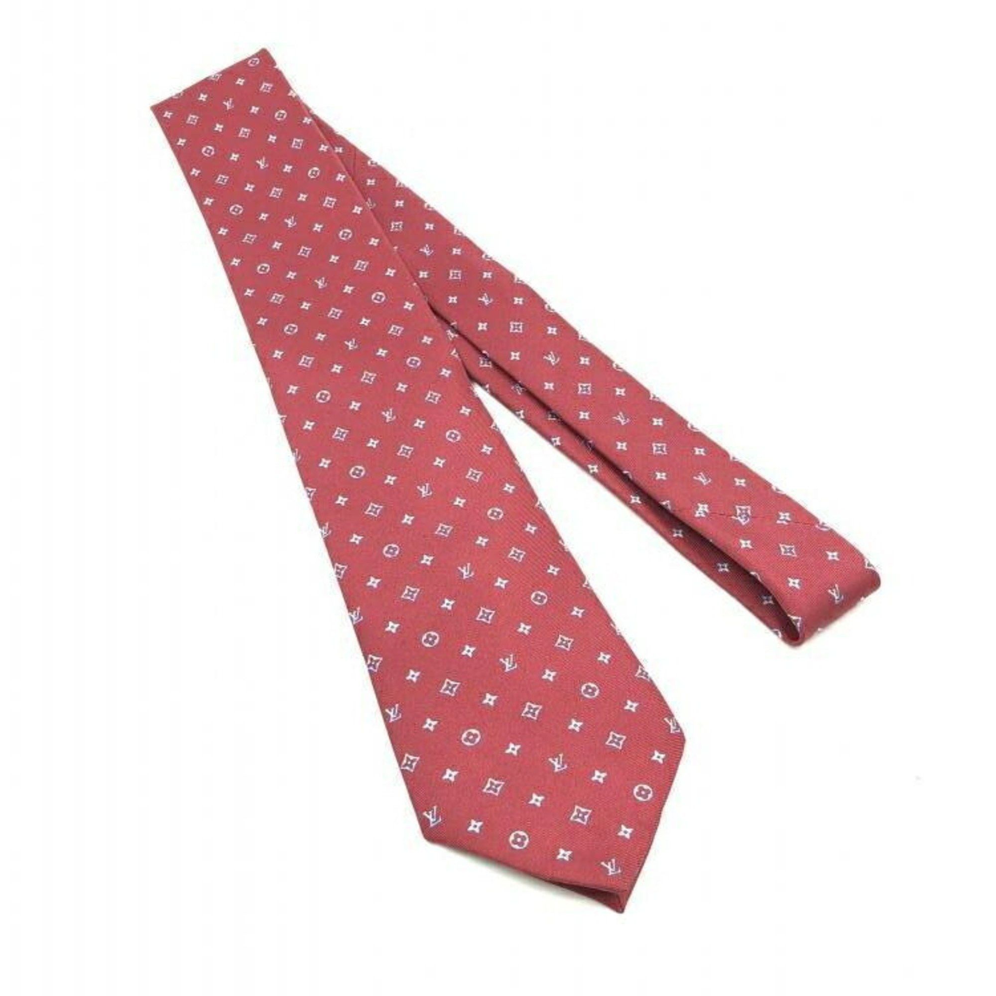image of Louis Vuitton Monogram Lv Dual Tie Necktie M79458 Red R-A Louis Vuitton, Women's