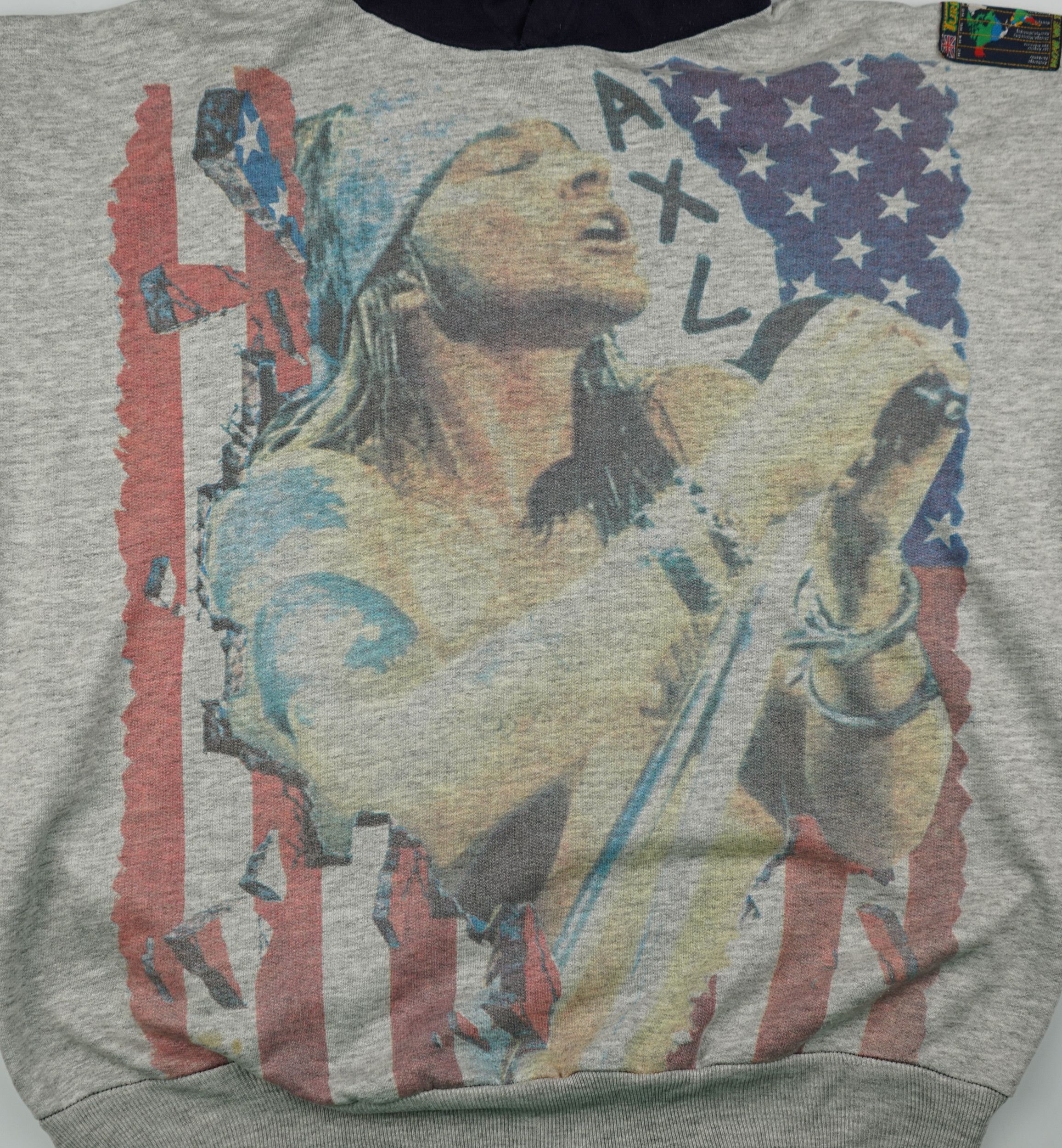 Band Tees × Vintage Vintage 1990s Axel Rose Guns N Roses Hoodie All Over Print Size US L / EU 52-54 / 3 - 4 Thumbnail