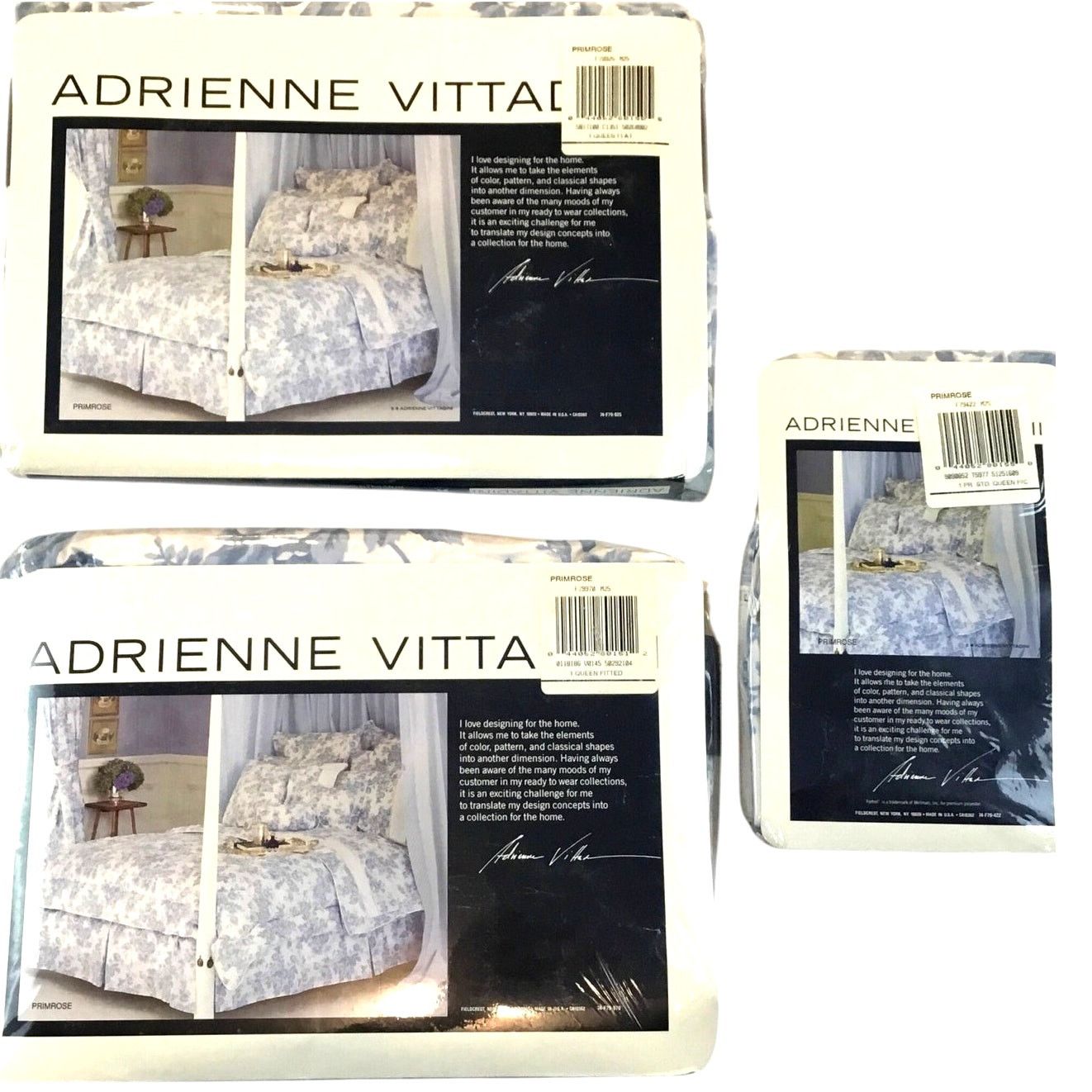 Other Queen Sheet Set Adrienne Vittadini Blue Floral New in Pkg Size ONE SIZE - 2 Thumbnail