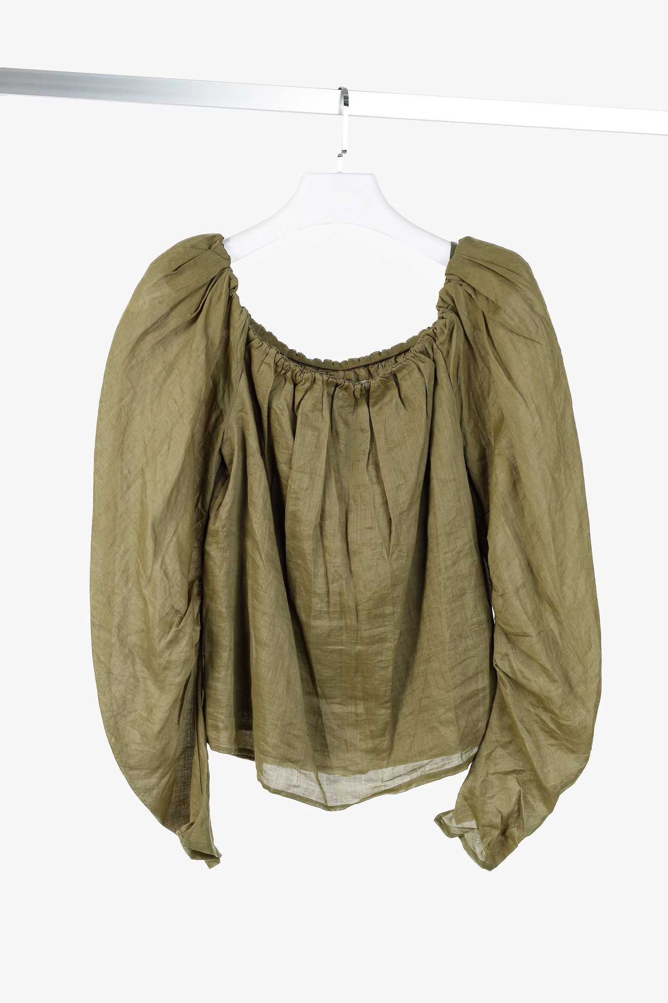 Frame Frame Moss Off-The-Shoulder Billow Top Size M / US 6-8 / IT 42-44 - 1 Thumbnail
