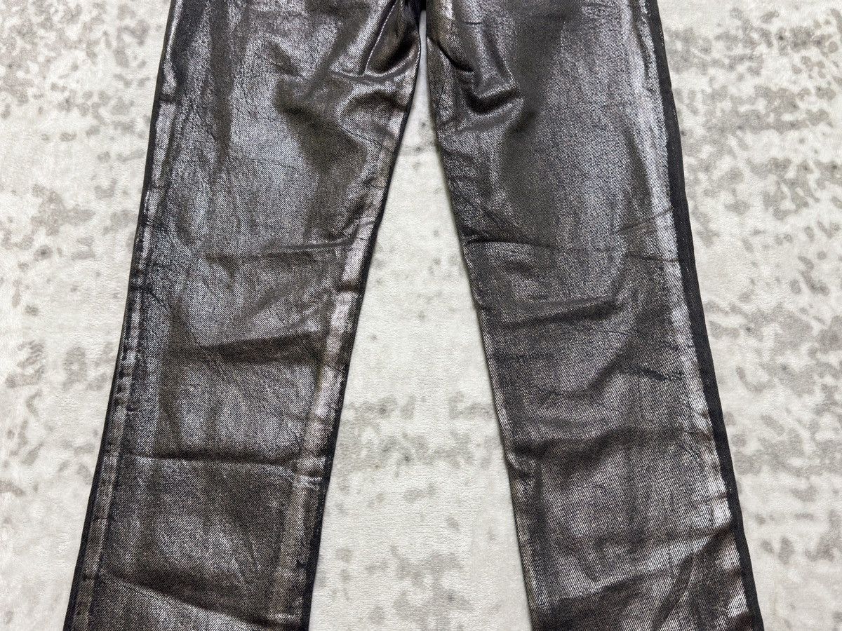 5351 POUR LES HOMMES BDG Metallic Coated Black Skinny Jeans Y2K Futuristic Punk Size US 28 / EU 44 - 12 Thumbnail