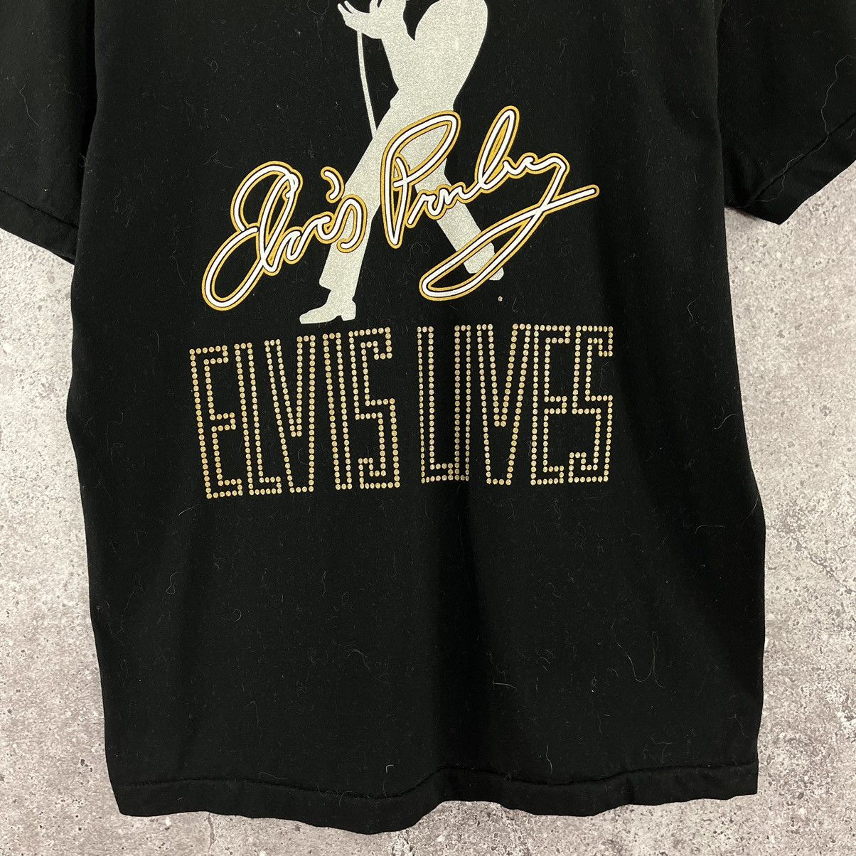 Band Tees Elvis Presley T-Shirt Rock Tee Elvis Lives Full Logo Size M Size US M / EU 48-50 / 2 - 9 Thumbnail