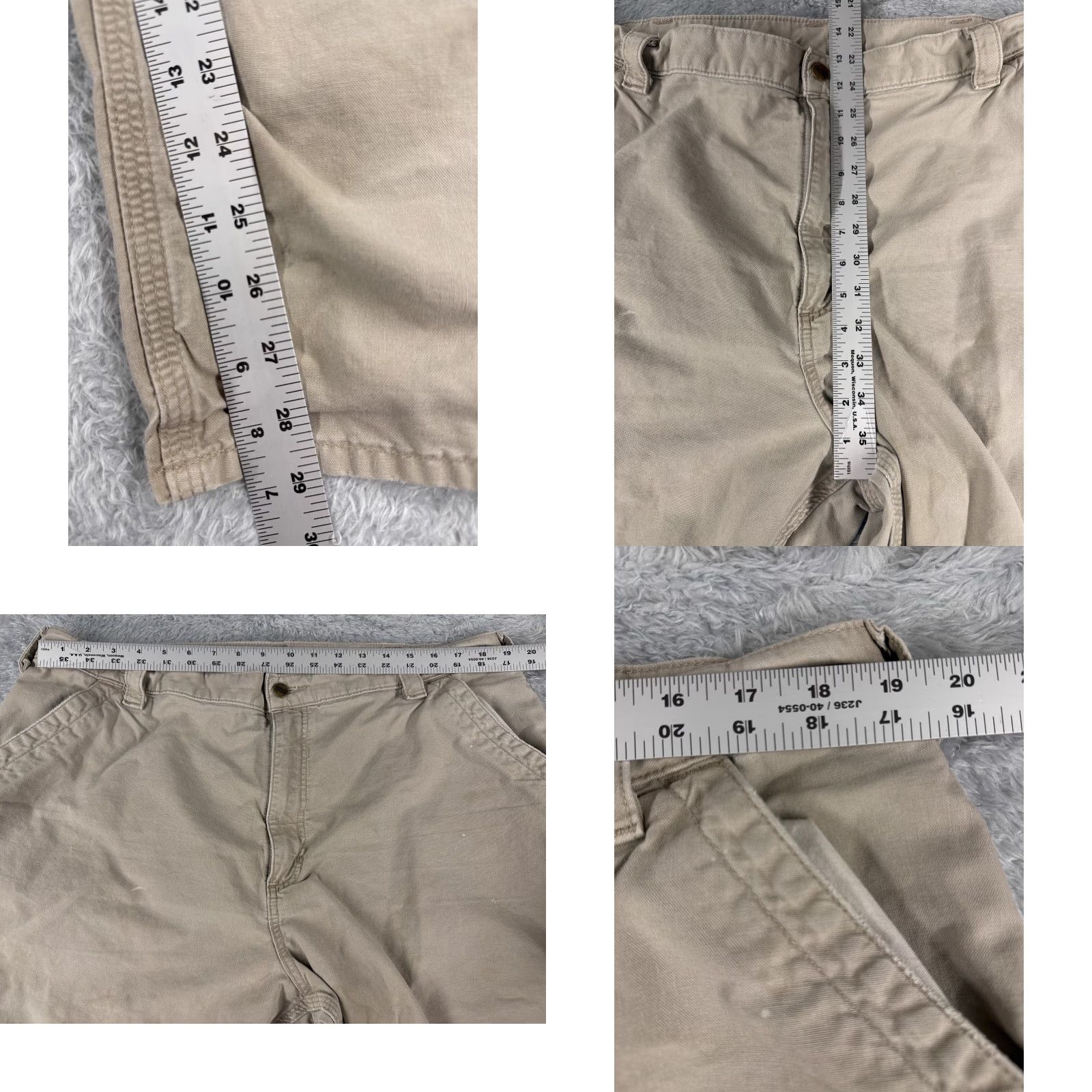 Carhartt Carhartt Pants Men 42 Beige Utility Work Pants 100% Cotton Canvas Relaxed Straight 5-Pocket Carpenter Workwear Mens Size US 42 / EU 58 - 8 Thumbnail
