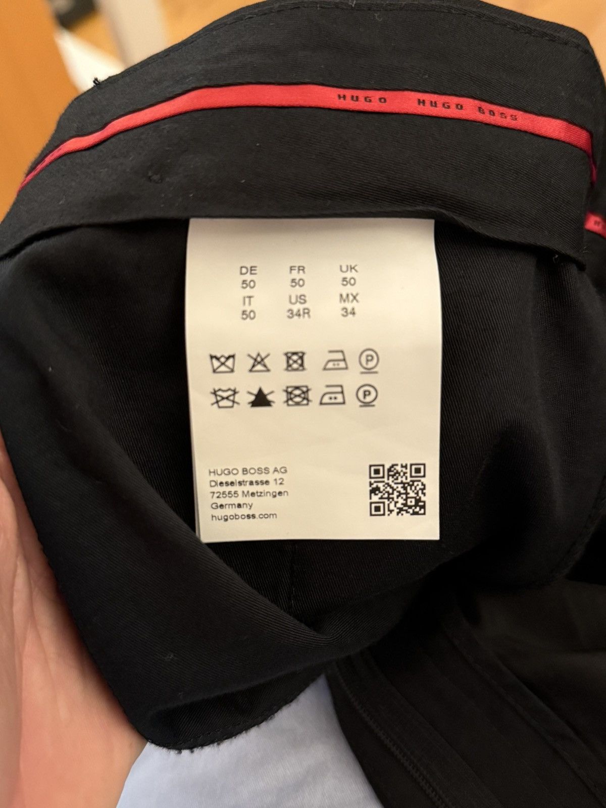 Hugo Boss Hugo Boss Griffin 1818 Black Dress Pants 34R Size 34R - 4 Thumbnail